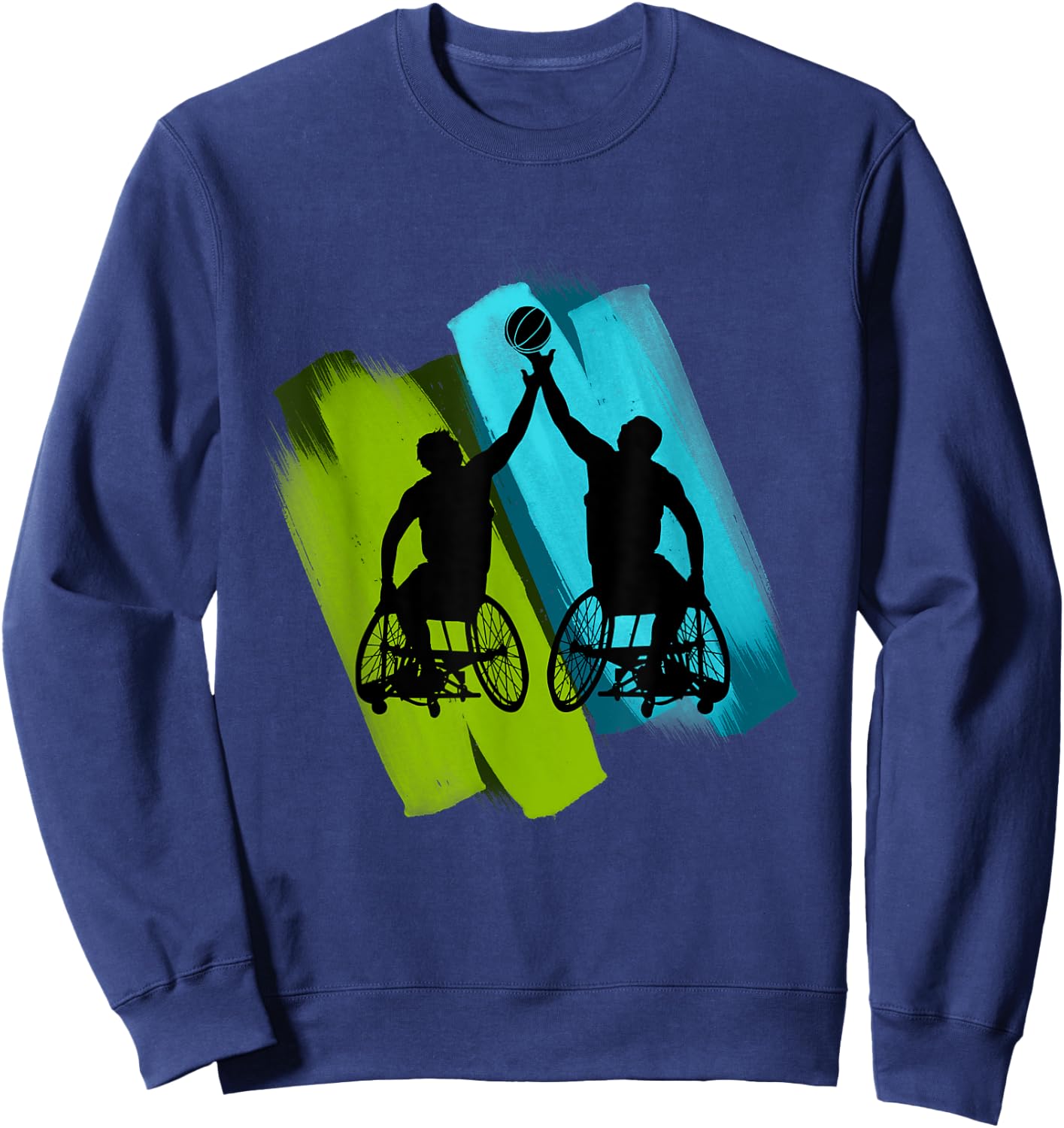 Cool Wheelchair Basketball Game Sweatshirt - Sweatshirt | Navy