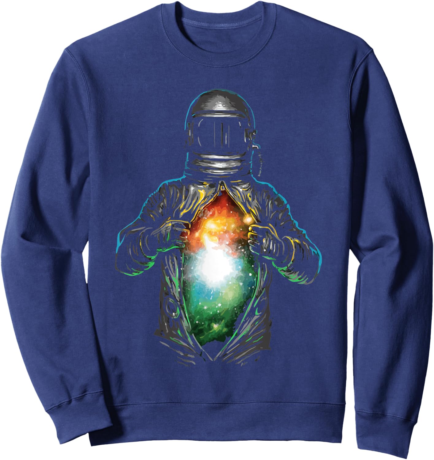 Solar Space System Planets Cosmic inside astronaut Sweatshirt - Sweatshirt | Navy