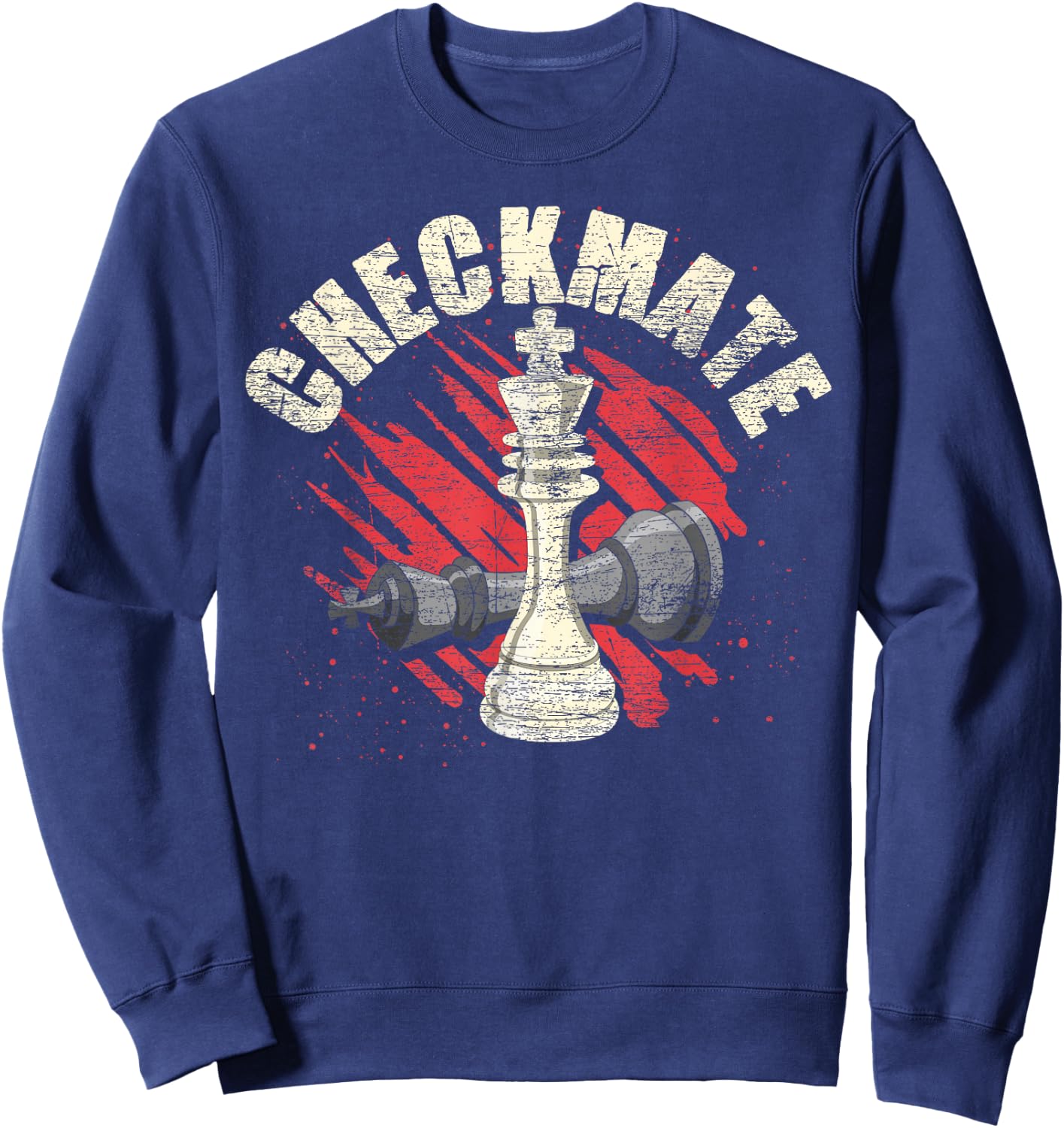 Chess Mat Chess Figure King Chess Player Board Game Chess Sweatshirt - Sweatshirt | Navy