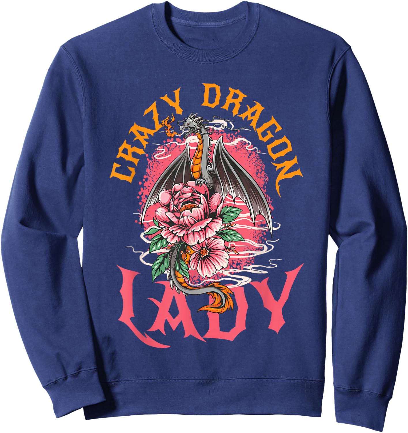 Crazy Dragon Lady Sweatshirt - Sweatshirt | Navy