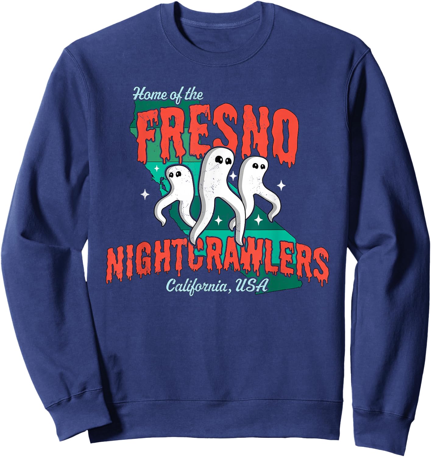 Home of the Fresno Nightcrawlers California USA - Cryptid Sweatshirt - Sweatshirt | Navy