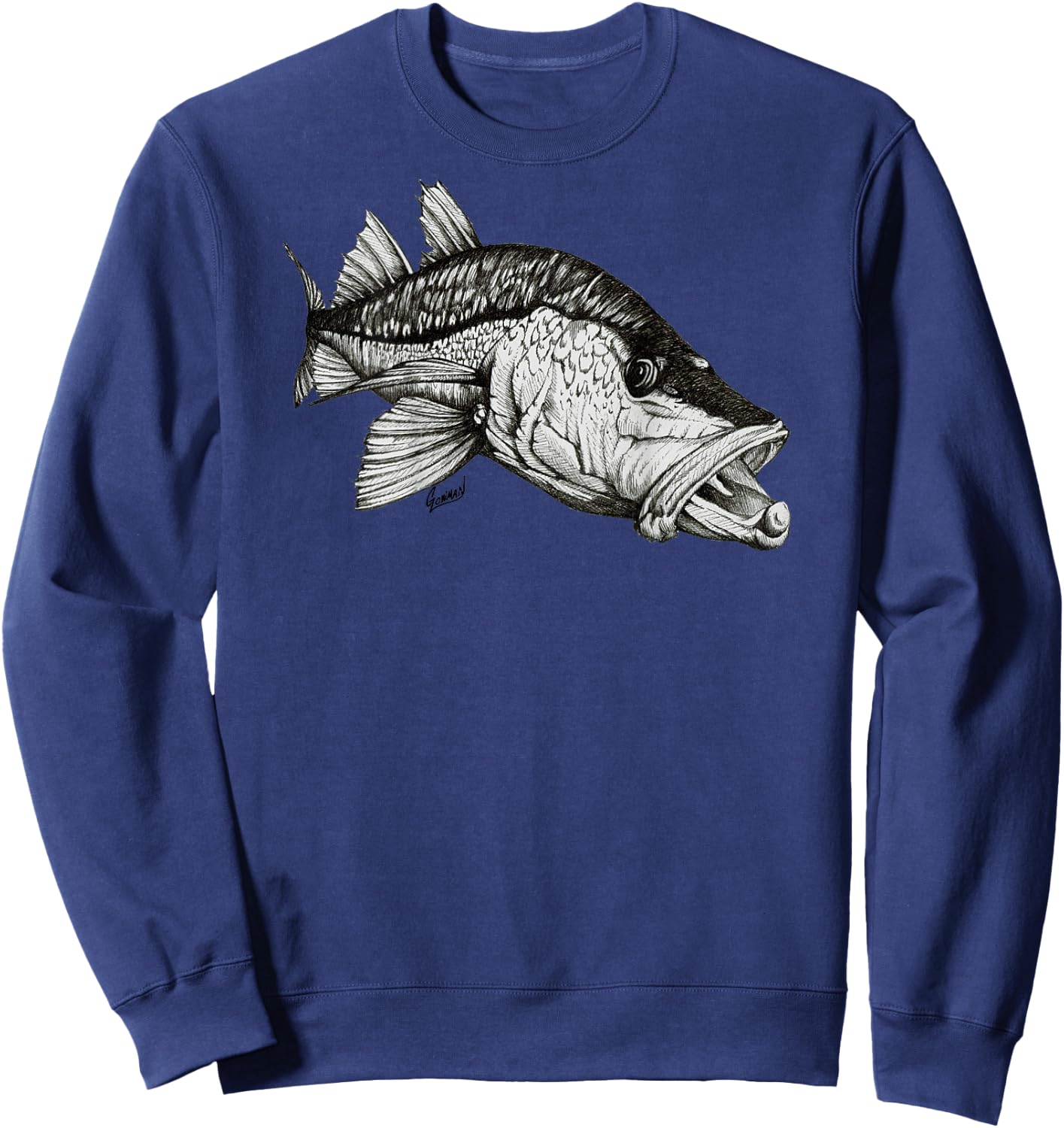 Snook (Robalo) Game Fish Sweatshirt - Sweatshirt | Navy