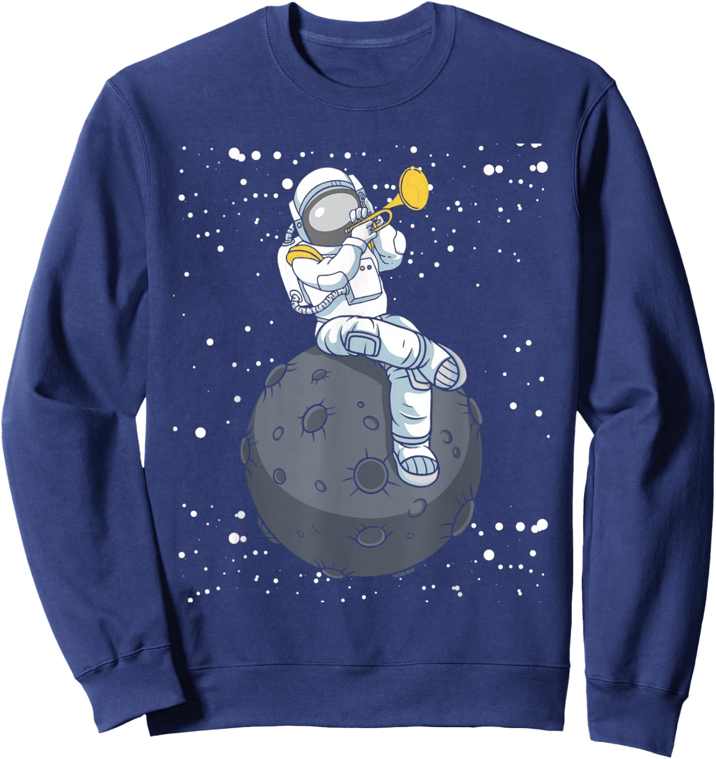 Astronaut Trumpet Player - Trumpeter Marching Band Sweatshirt - Sweatshirt | Navy