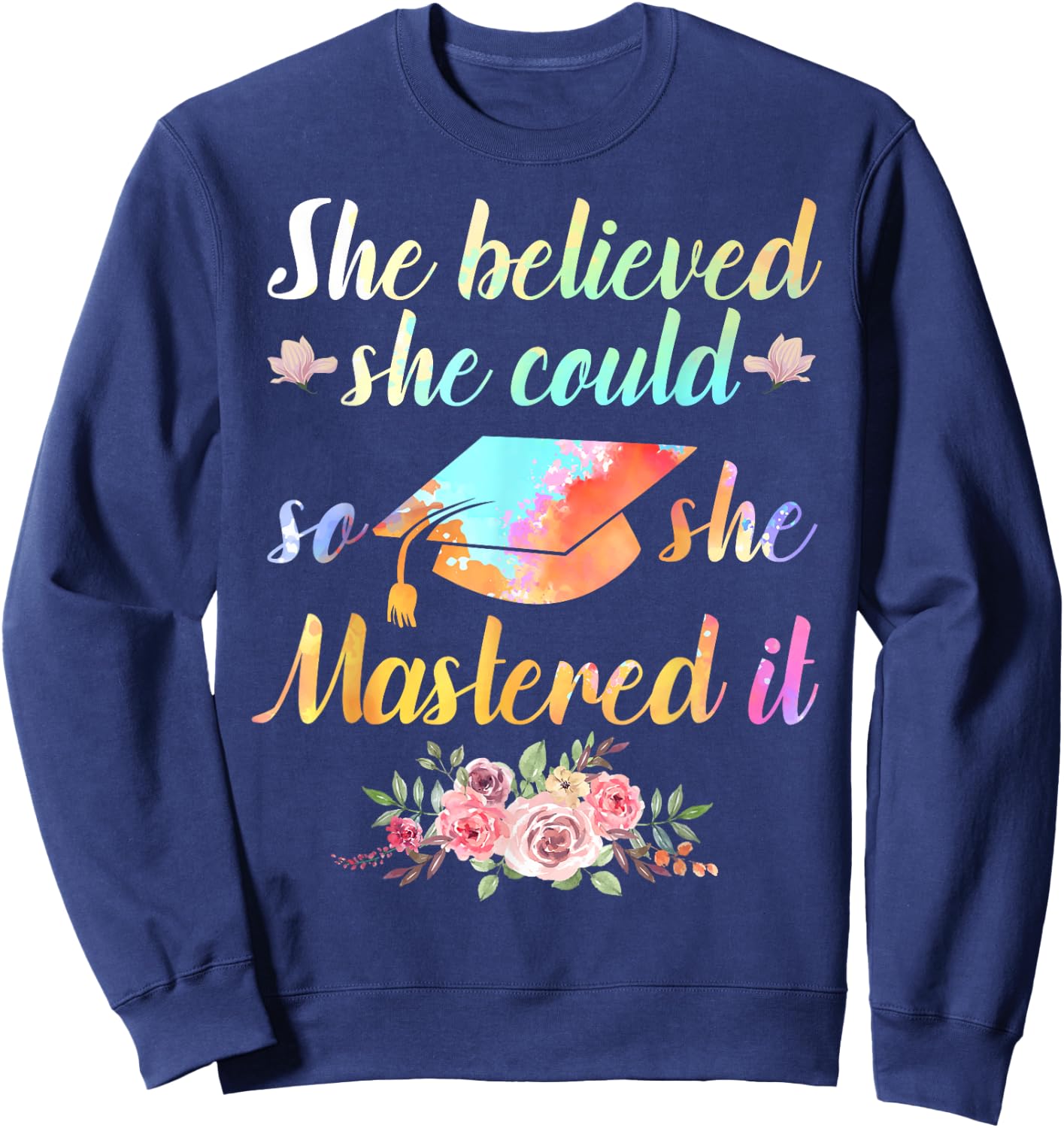 Cool Master Degree Art Women Academic Degree Diploma Small Sweatshirt - Sweatshirt | Navy