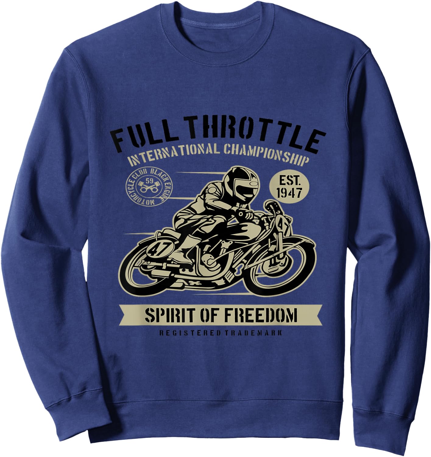 Bike Full Throttle For Bikers Sweatshirt - Sweatshirt | Navy