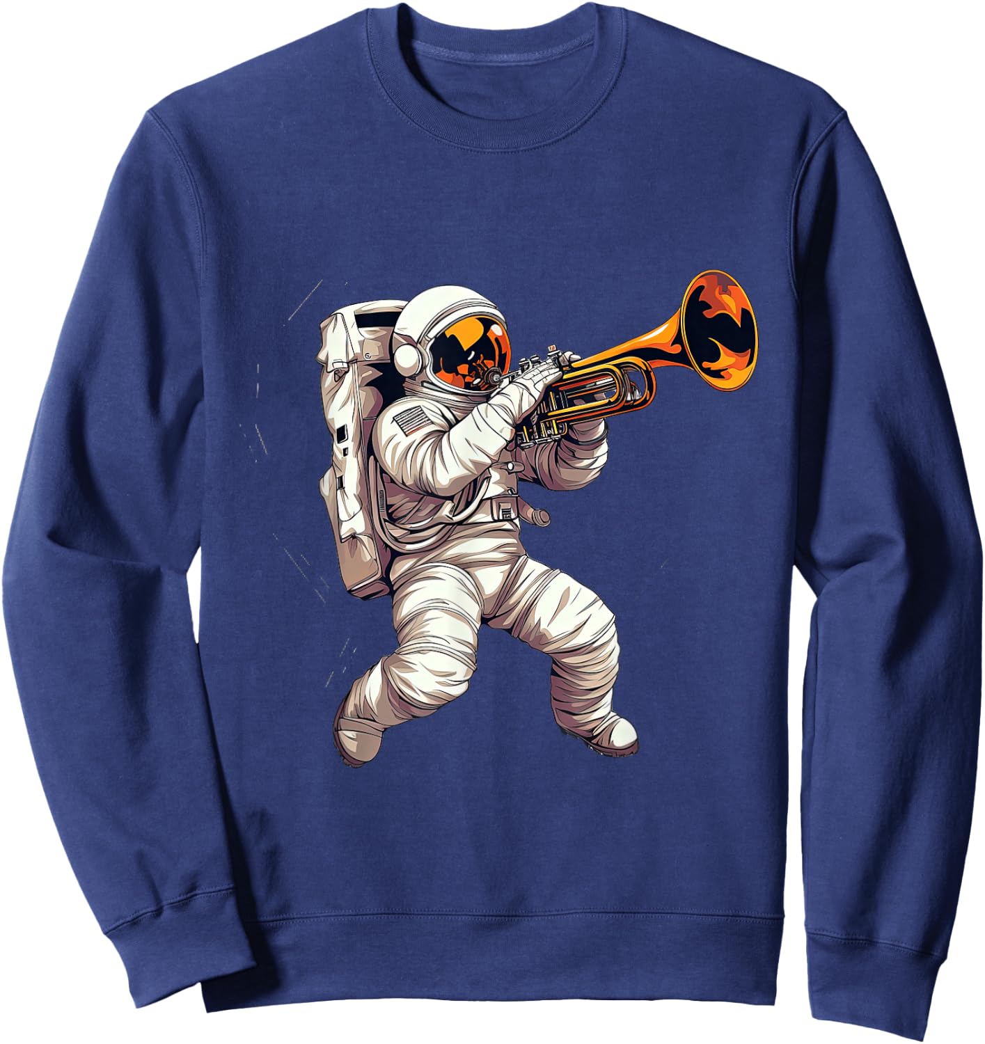 Astronaut Plays the Trumpet Sweatshirt - Sweatshirt | Navy