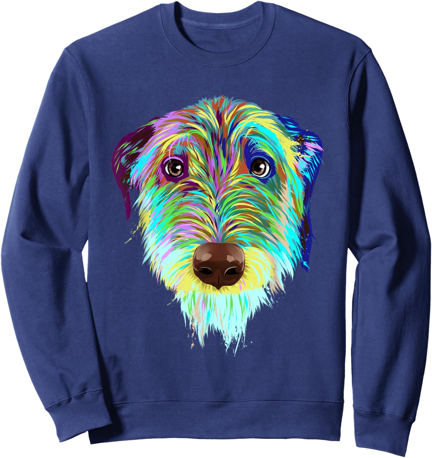 Splash Dog Irish Wolfhound Men Women Kids Sweatshirt - Sweatshirt | Navy