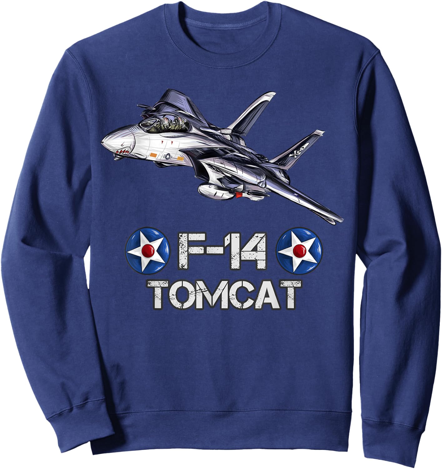 Vintage F-14 Tomcat Fighter Jet Military Aviation gift Sweatshirt - Sweatshirt | Navy