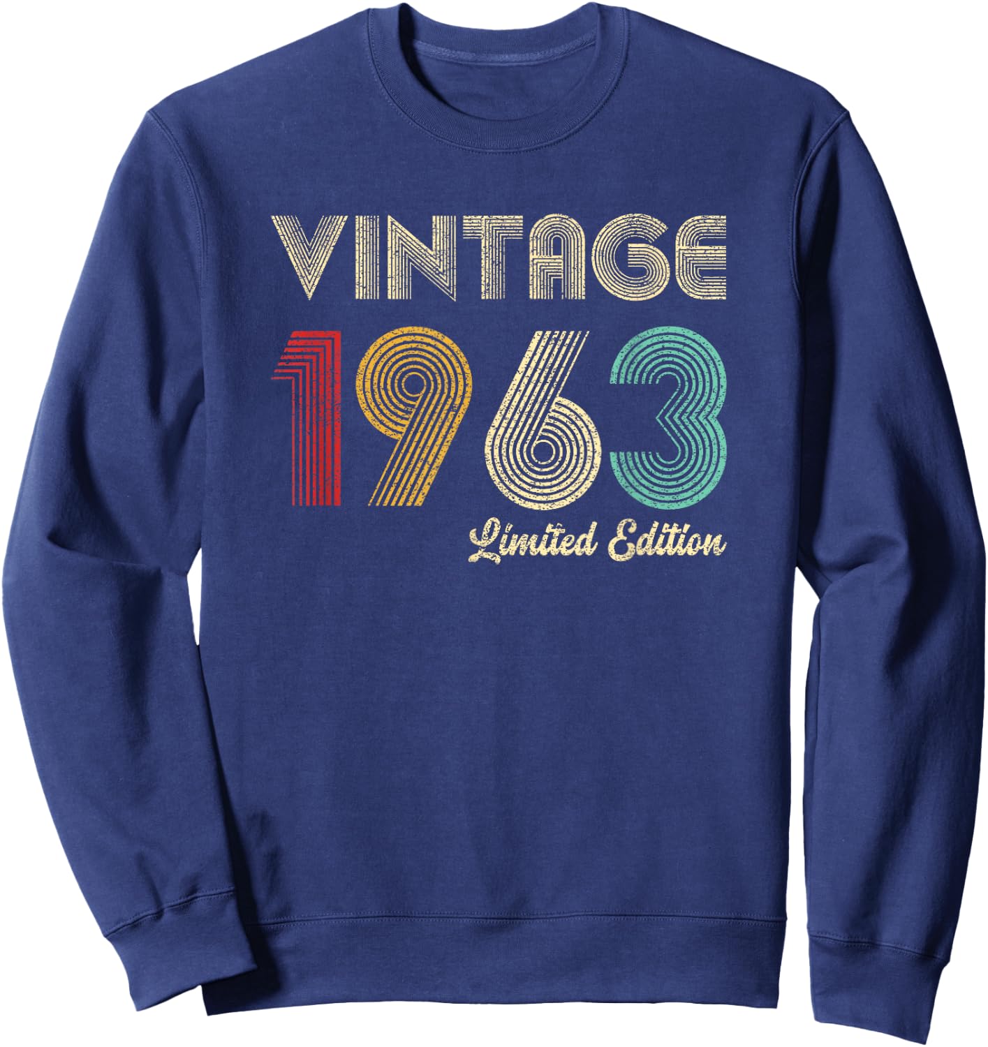 Vintage 1963 62nd Birthday Gift Men Women 62 Years Old Sweatshirt - Sweatshirt | Navy