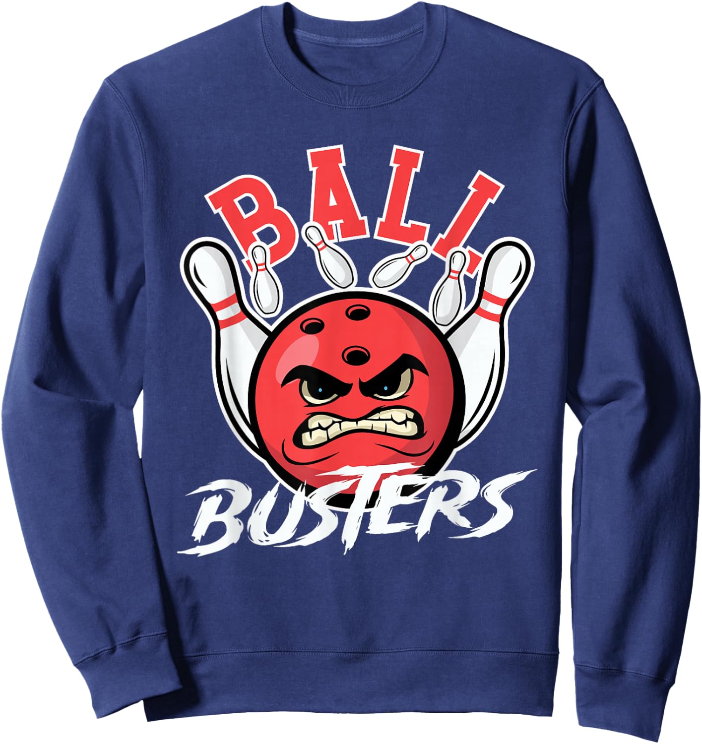 Ball Busters Bowling Couple Bowler Bowling Alley Bowler Sweatshirt - Sweatshirt | Navy