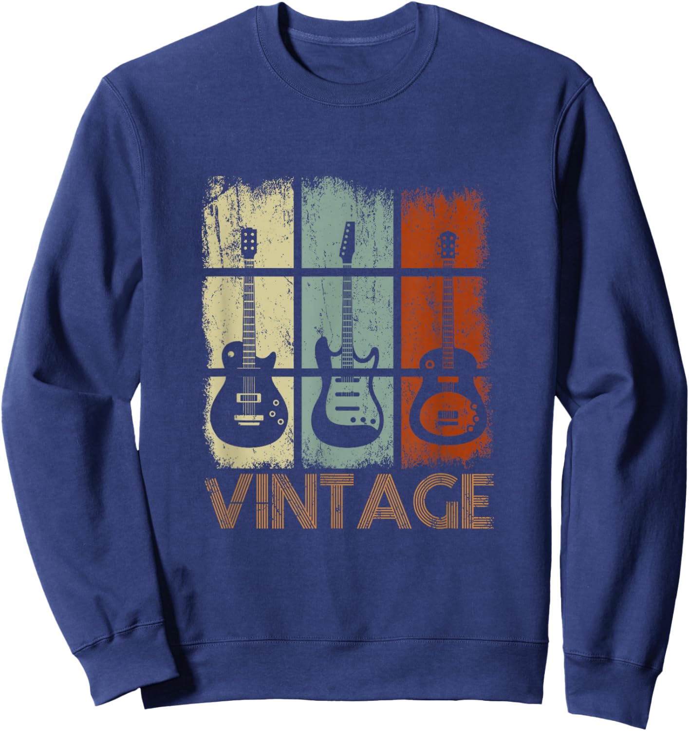 Vintage Guitar Sweatshirt - Sweatshirt | Navy