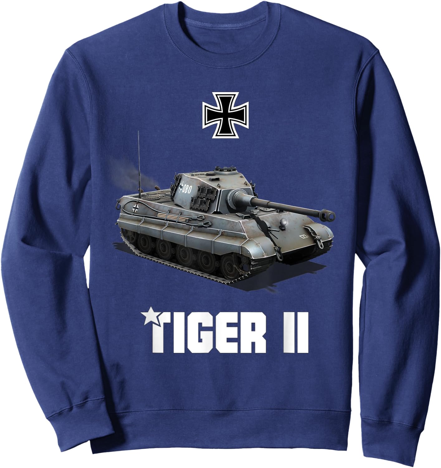 Tiger II Panzer VI German Heavy Tank WW2 King Tiger Military Sweatshirt - Sweatshirt | Navy