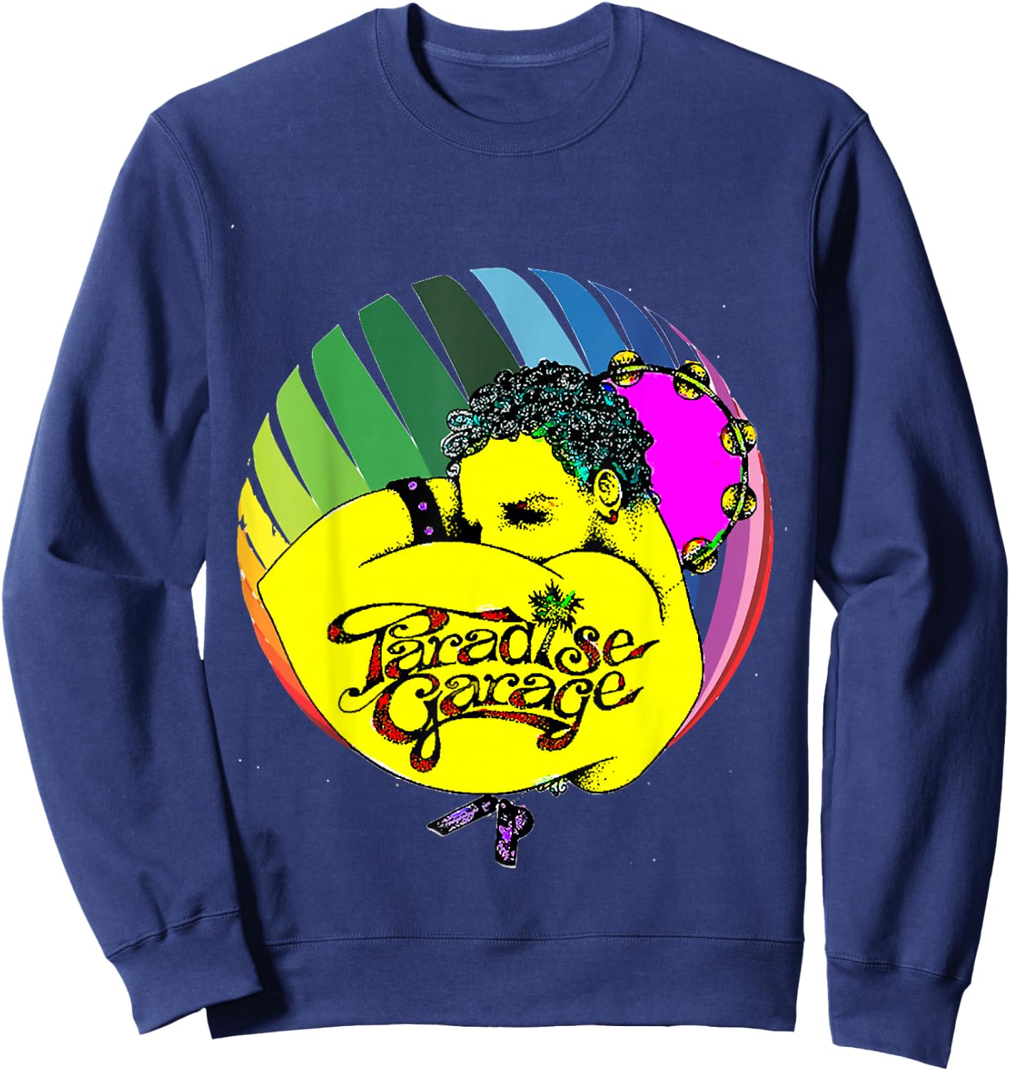 Paradises Garages Logo Pride Colors Sphere Sweatshirt - Sweatshirt | Navy