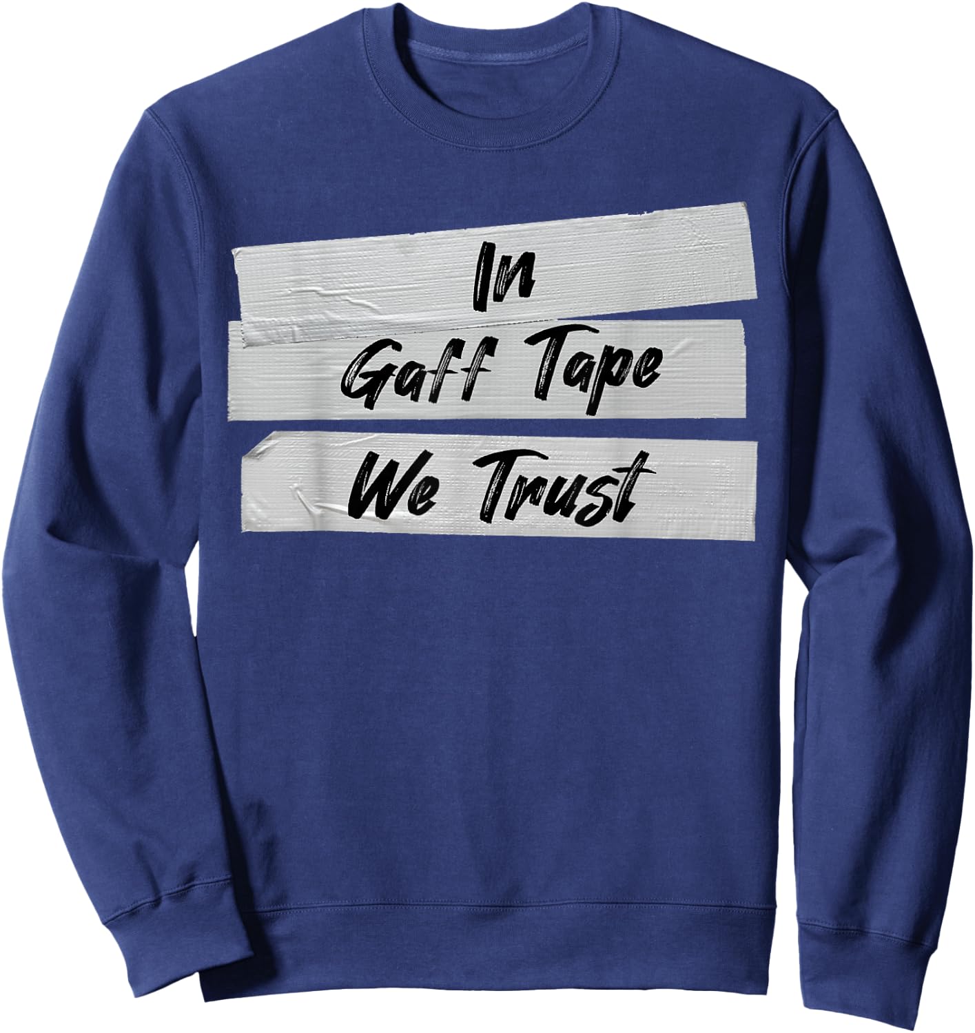 Audio Engineer Gaff Tape User Back Stage Tech Crew Duct Tape Sweatshirt - Sweatshirt | Navy