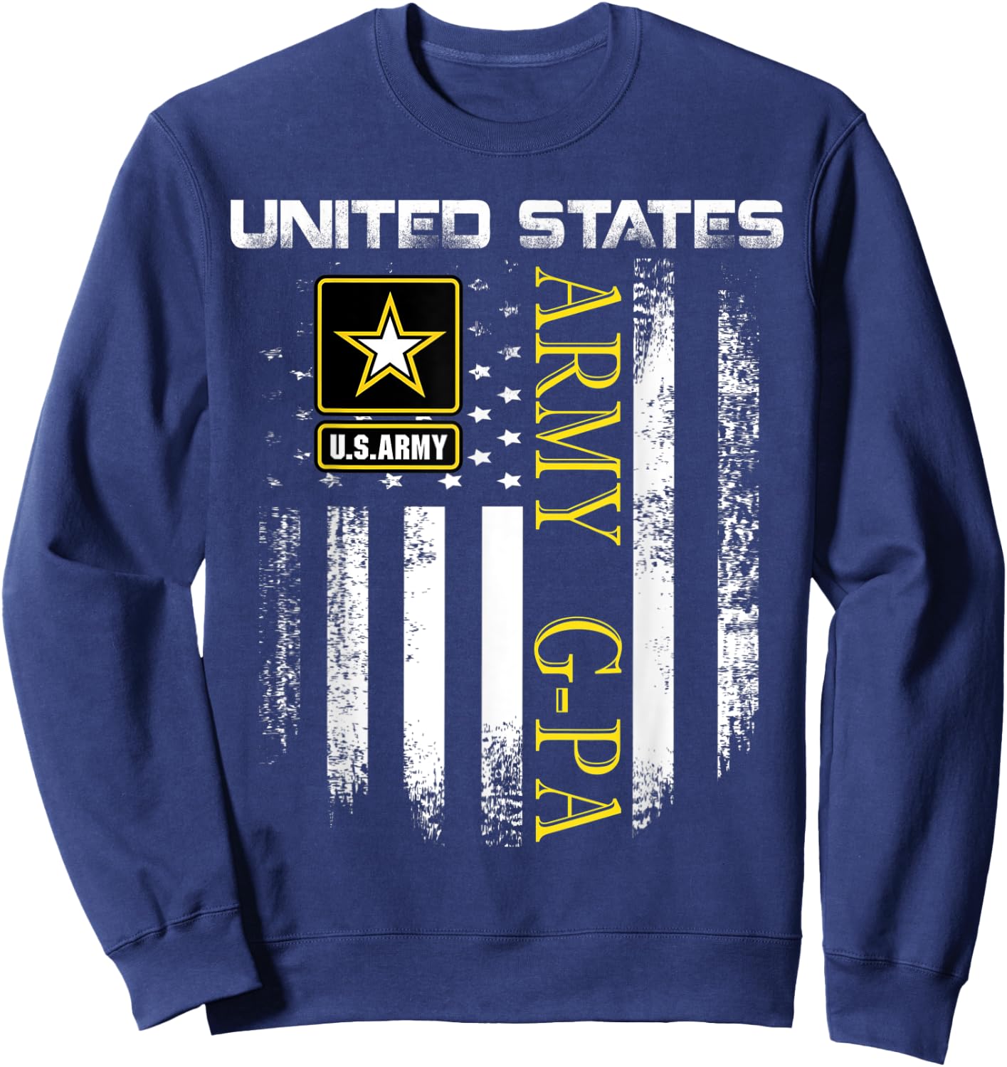 Vintage United States Army G-Pa With American Flag Gift Kids Men Sweatshirt - Sweatshirt | Navy
