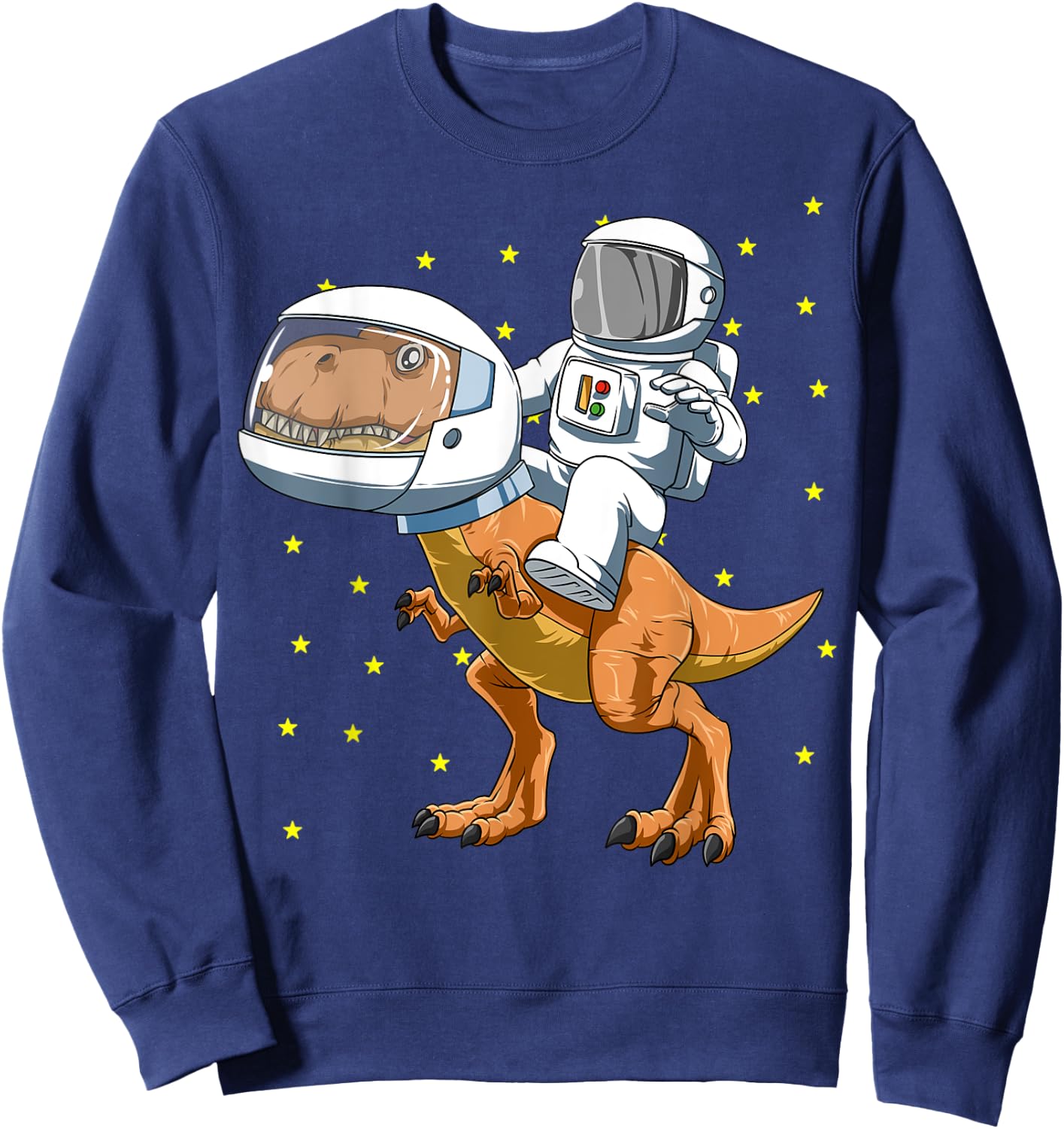 Astronaut Riding Dinosaur Astronaut Dinosaur Space Lovers Sweatshirt - Sweatshirt | Navy