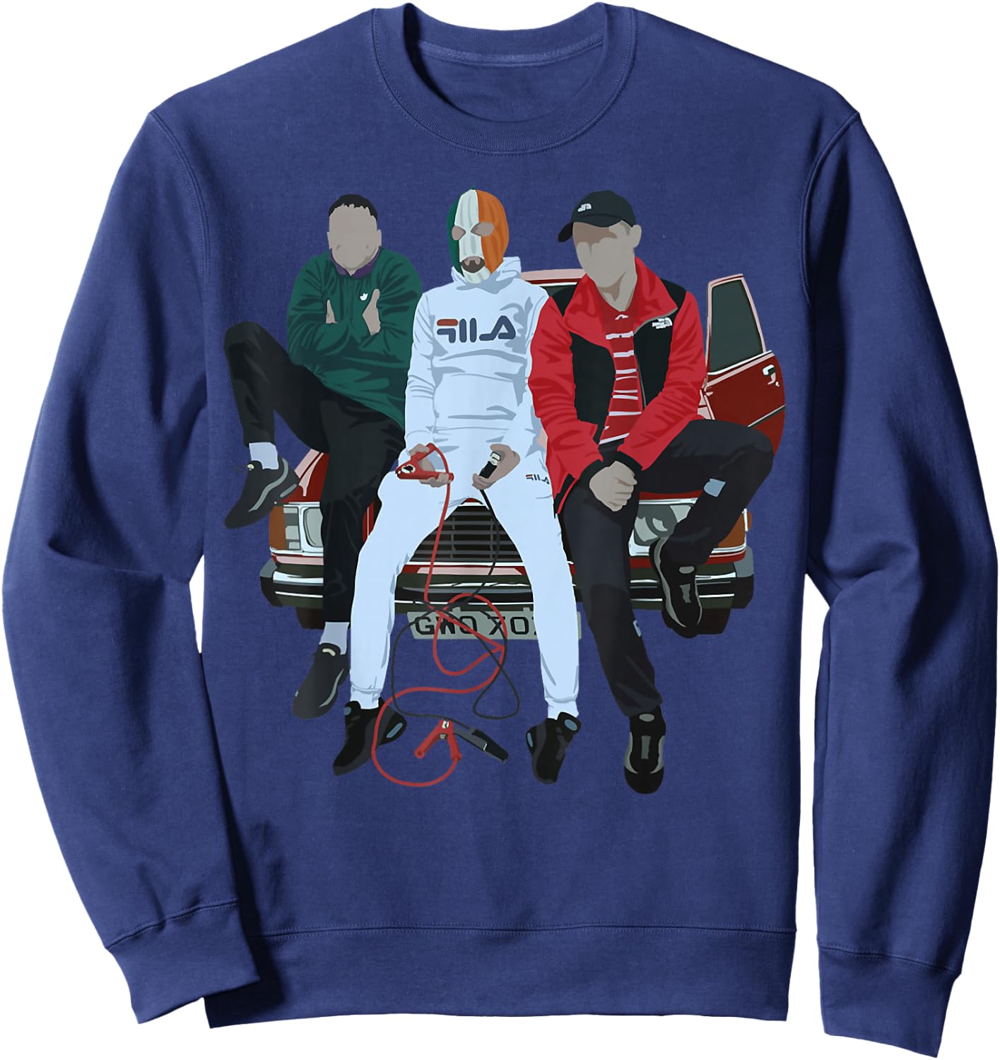 Minimal Kneecap Sweatshirt - Sweatshirt | Navy