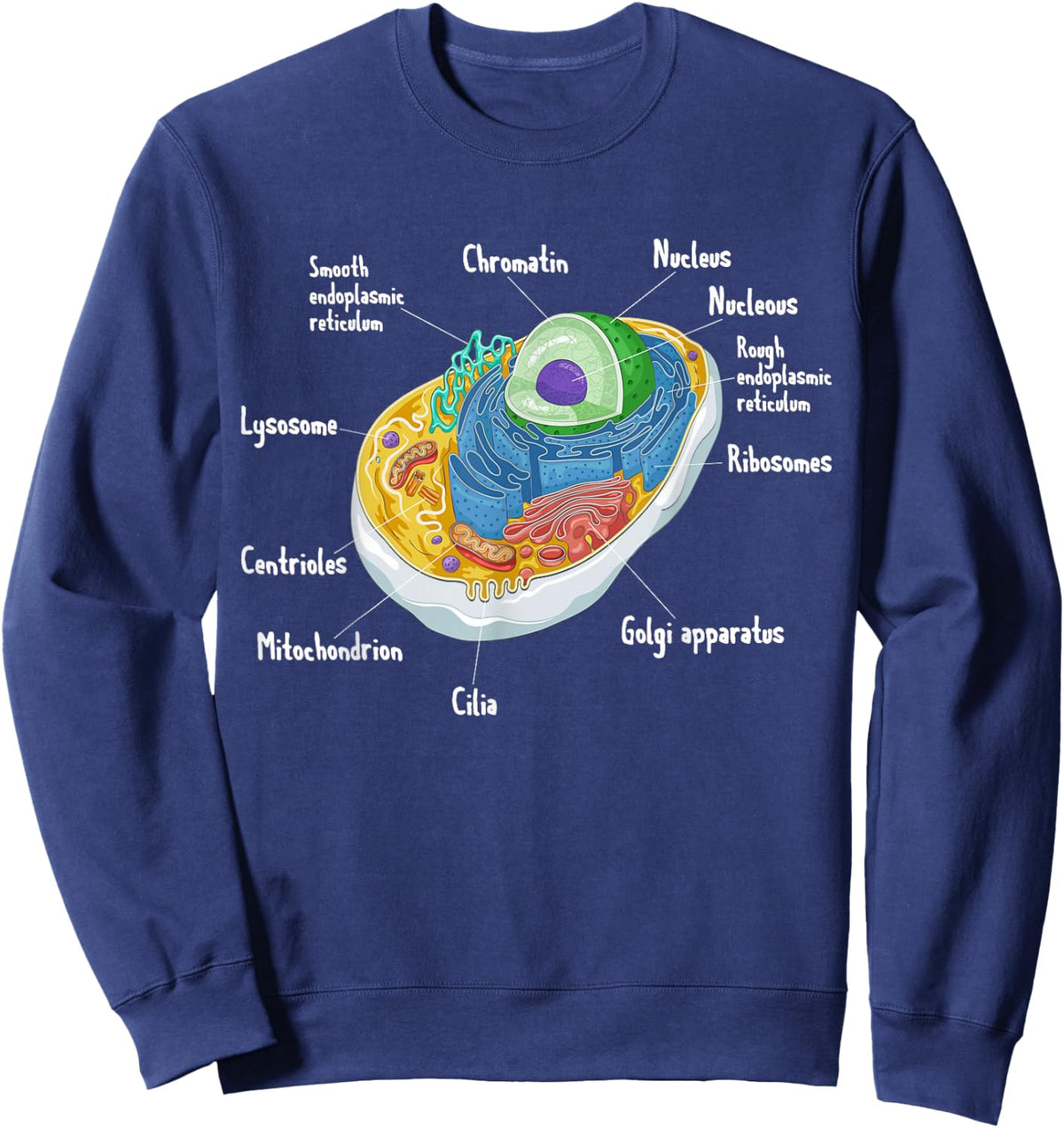 Anatomy Of Cell Biology Biologist Science Student Graduation Sweatshirt - Sweatshirt | Navy