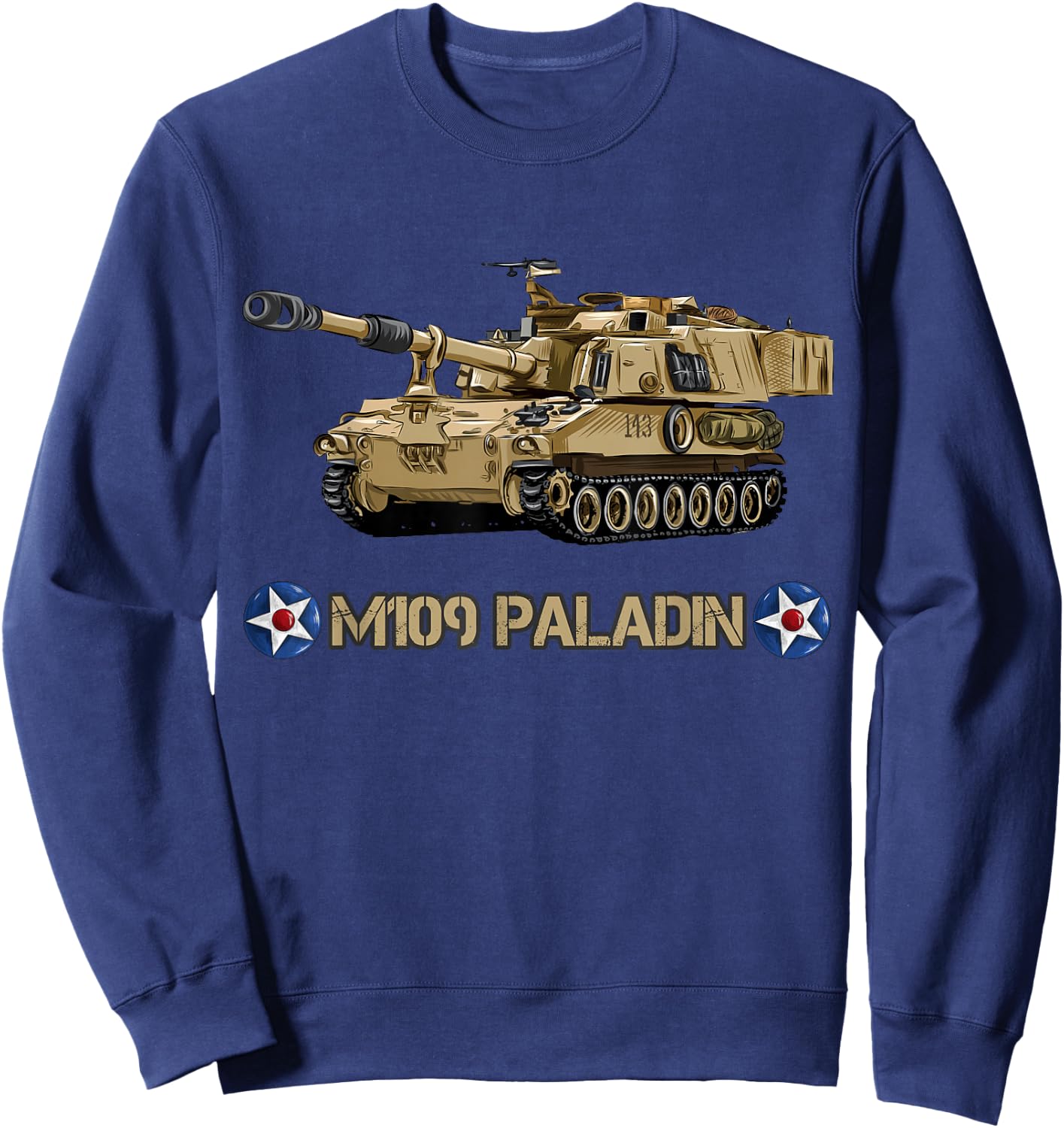 American Self Propelled Artillery M109 Paladin Sweatshirt - Sweatshirt | Navy