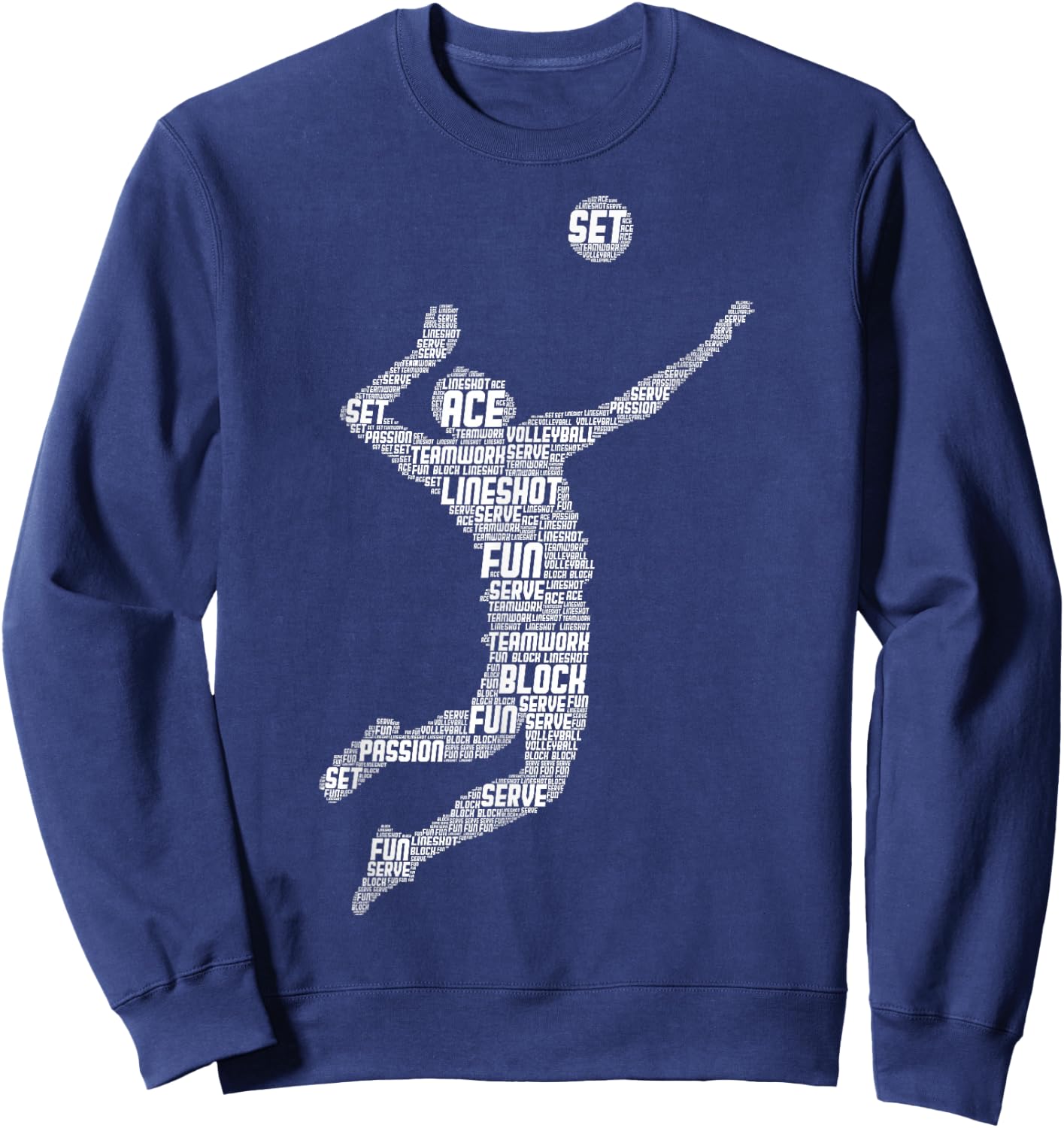 Volleyball Player Boys Youth Men Sweatshirt - Sweatshirt | Navy