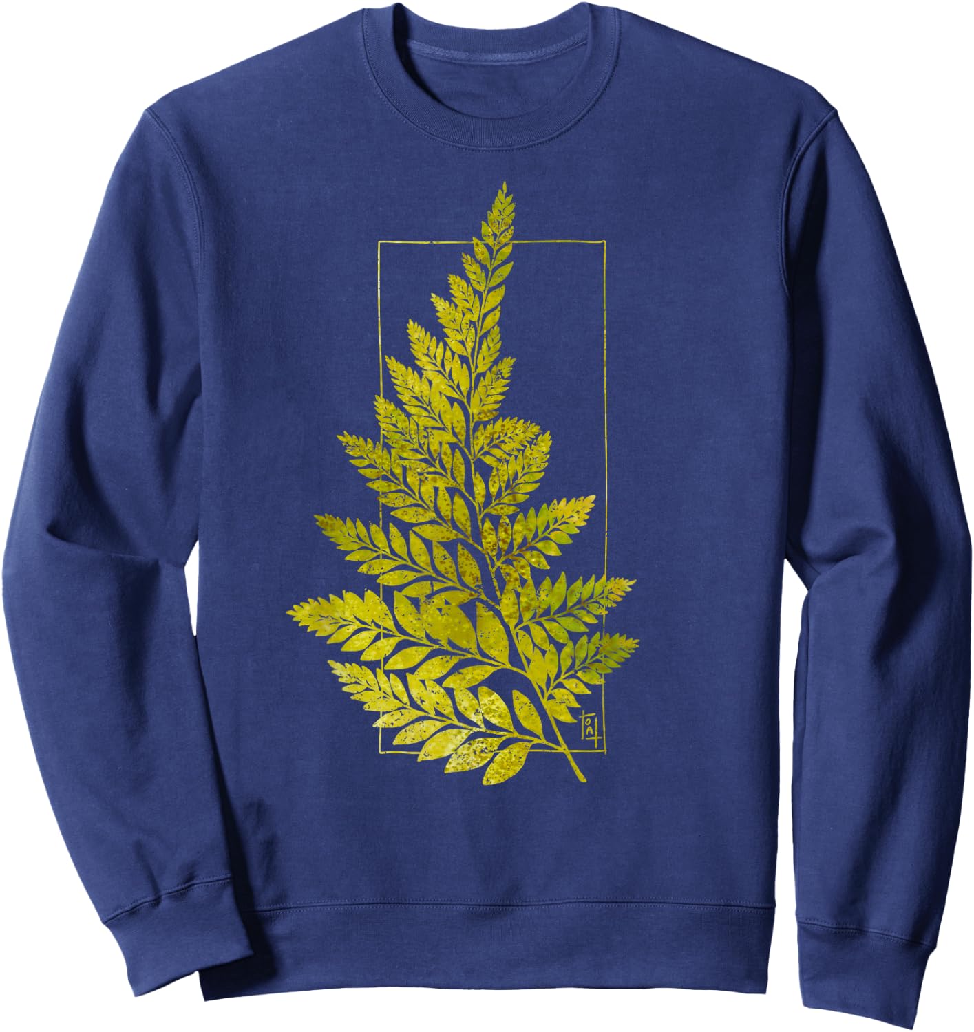 Fern Blockprint II Sweatshirt - Sweatshirt | Navy