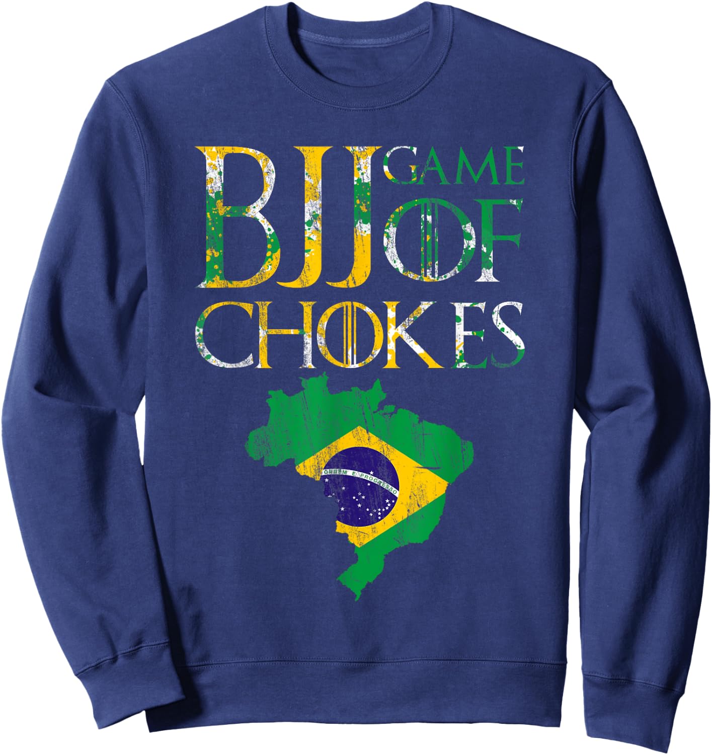 BJJ-Brazilian Jiu Jitsu Retro graphics Sweatshirt - Sweatshirt | Navy