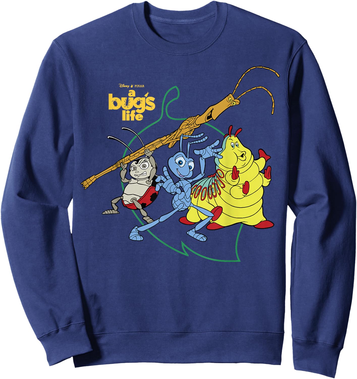 Disney Pixar Bugs Life Group Shot Action Graphic Sweatshirt - Sweatshirt | Navy
