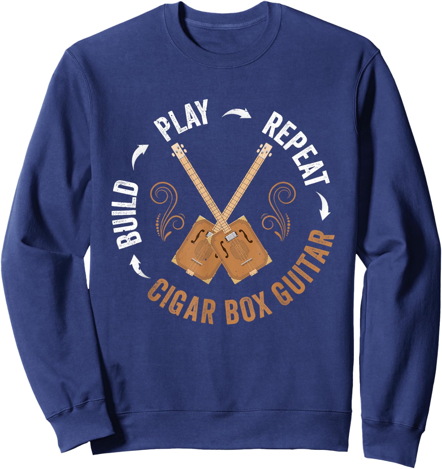Cigar Box Guitar Cigar Box Guitar Sweatshirt - Sweatshirt | Navy