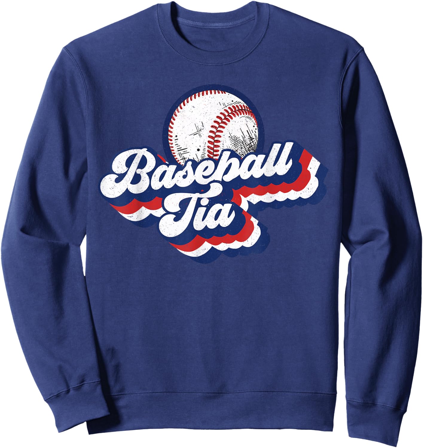 Baseball Tia Grandma Shirt Mother's Day Gift Sweatshirt - Sweatshirt | Navy