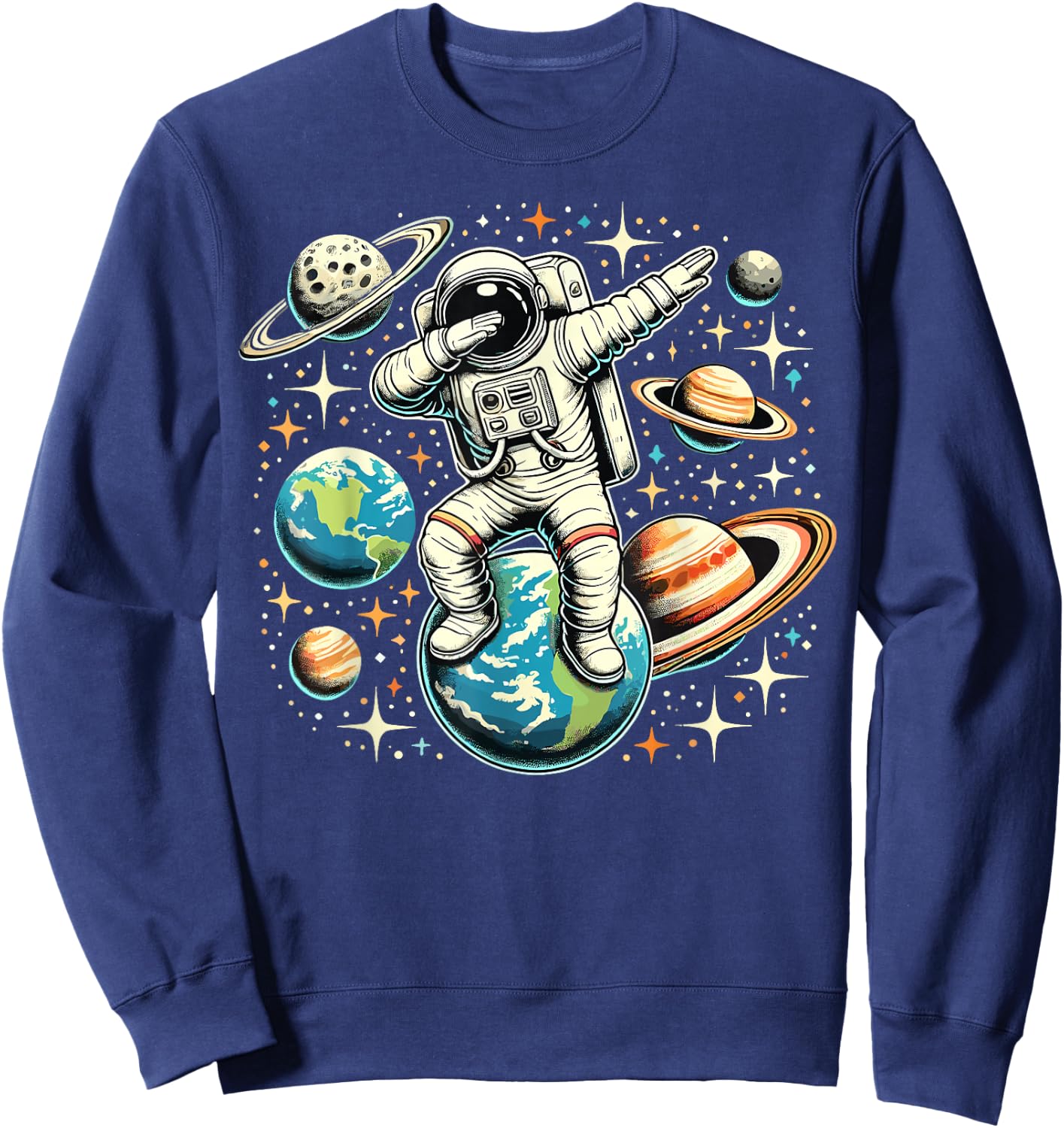 Astronaut Dabbing Space Galaxy Sweatshirt - Sweatshirt | Navy