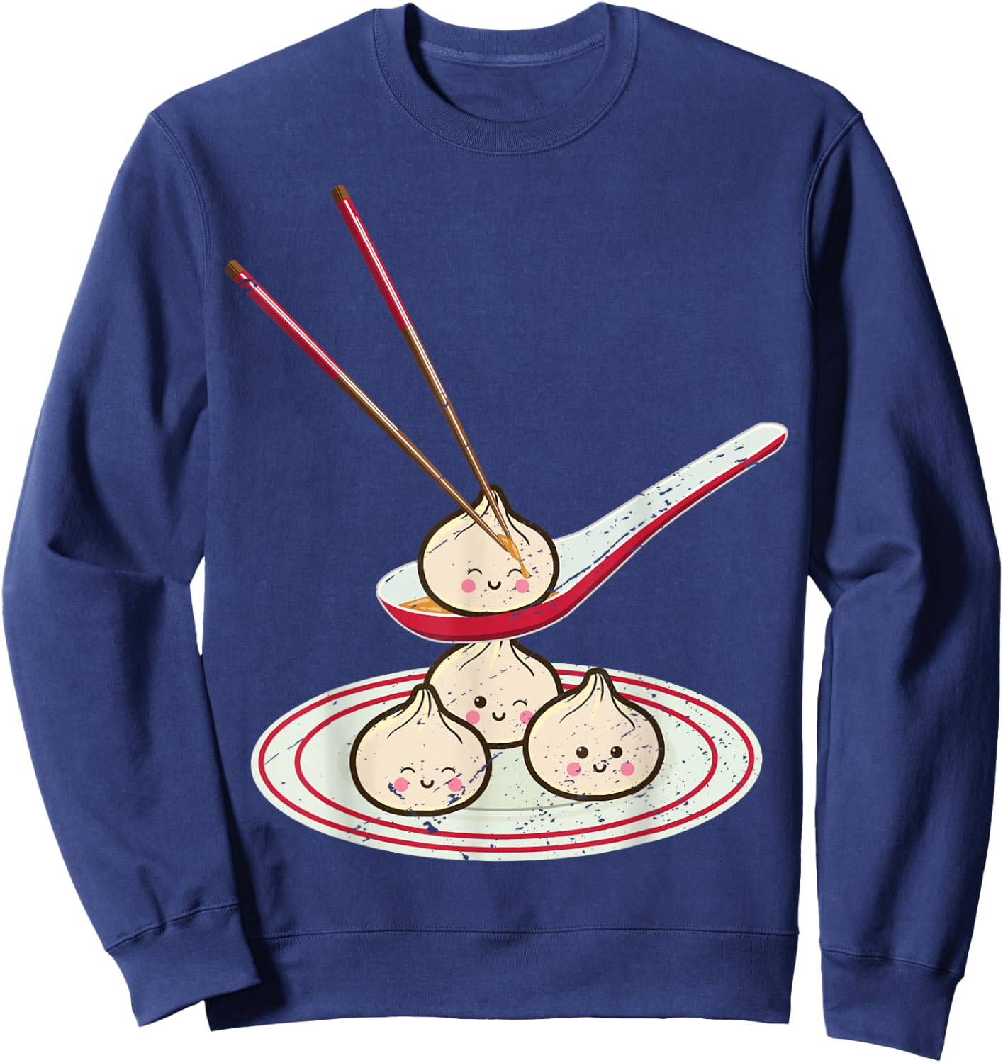Distressed Soup Dumpling Xiaolongbao chefs Sweatshirt - Sweatshirt | Navy