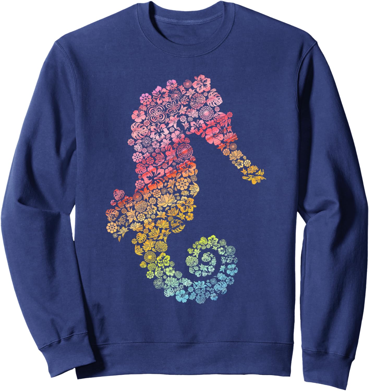 Colorful Seahorse Sweatshirt - Sweatshirt | Navy