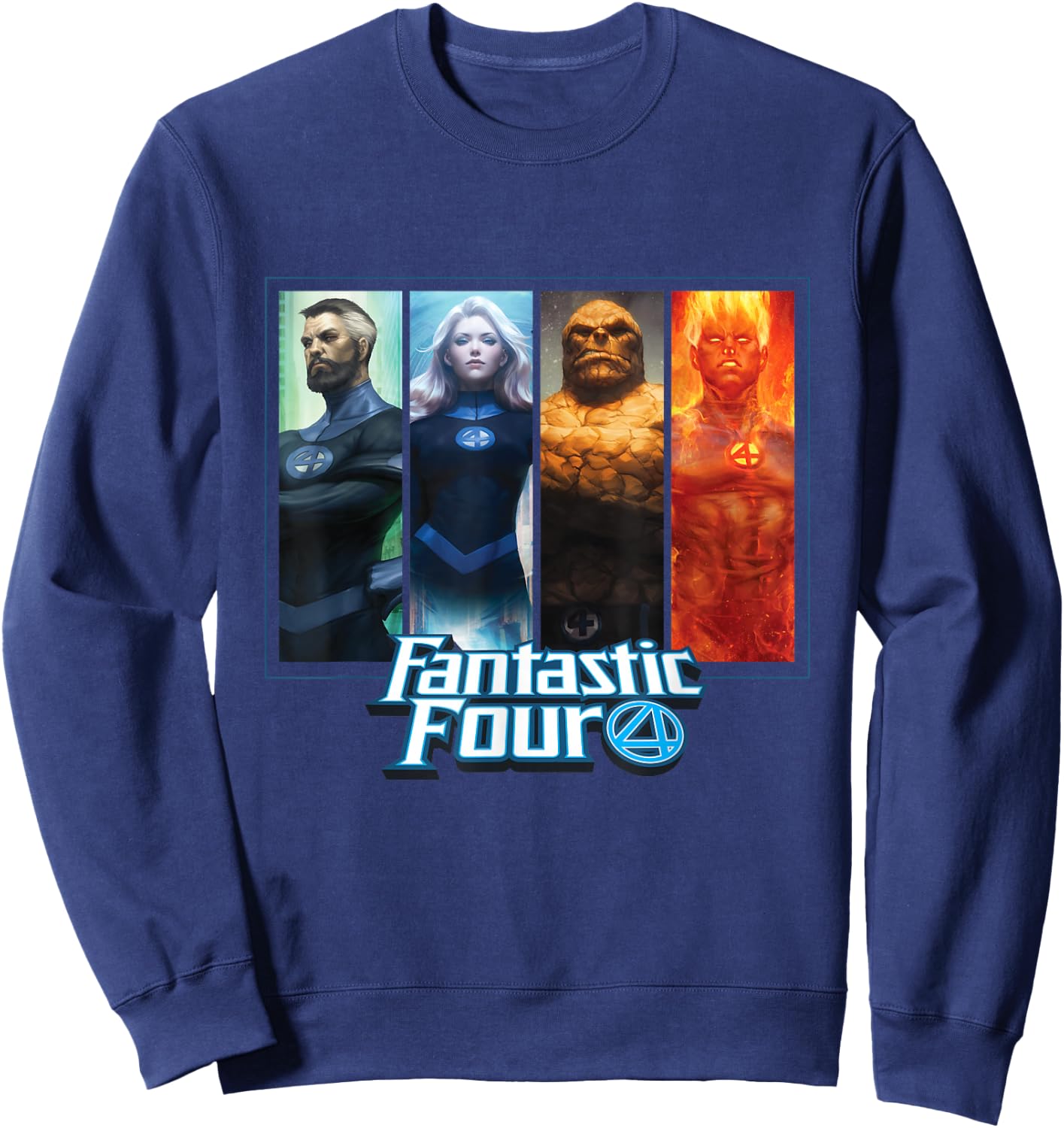 Marvel Fantastic Four Family Character Grid Sweatshirt - Sweatshirt | Navy