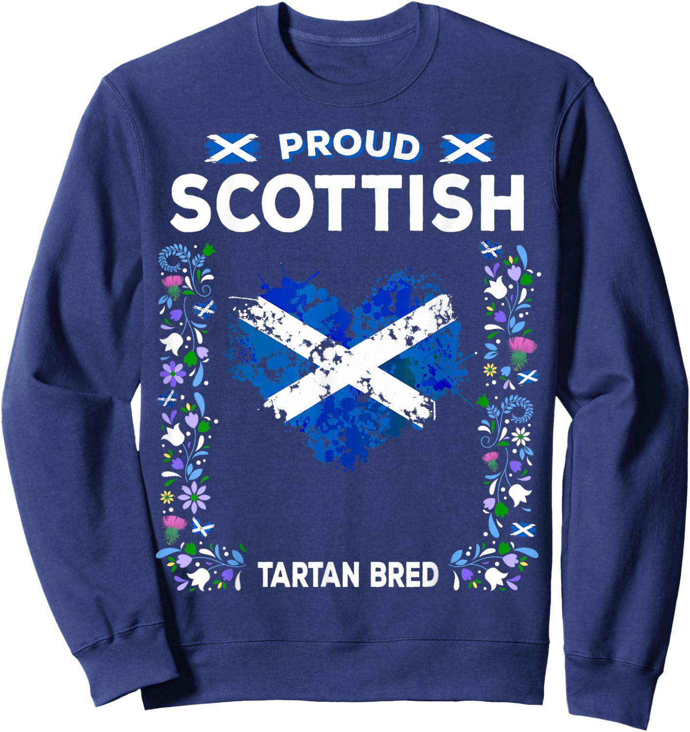 Scottish Flag Outfit Idea Scotland Themed Sweatshirt - Sweatshirt | Navy