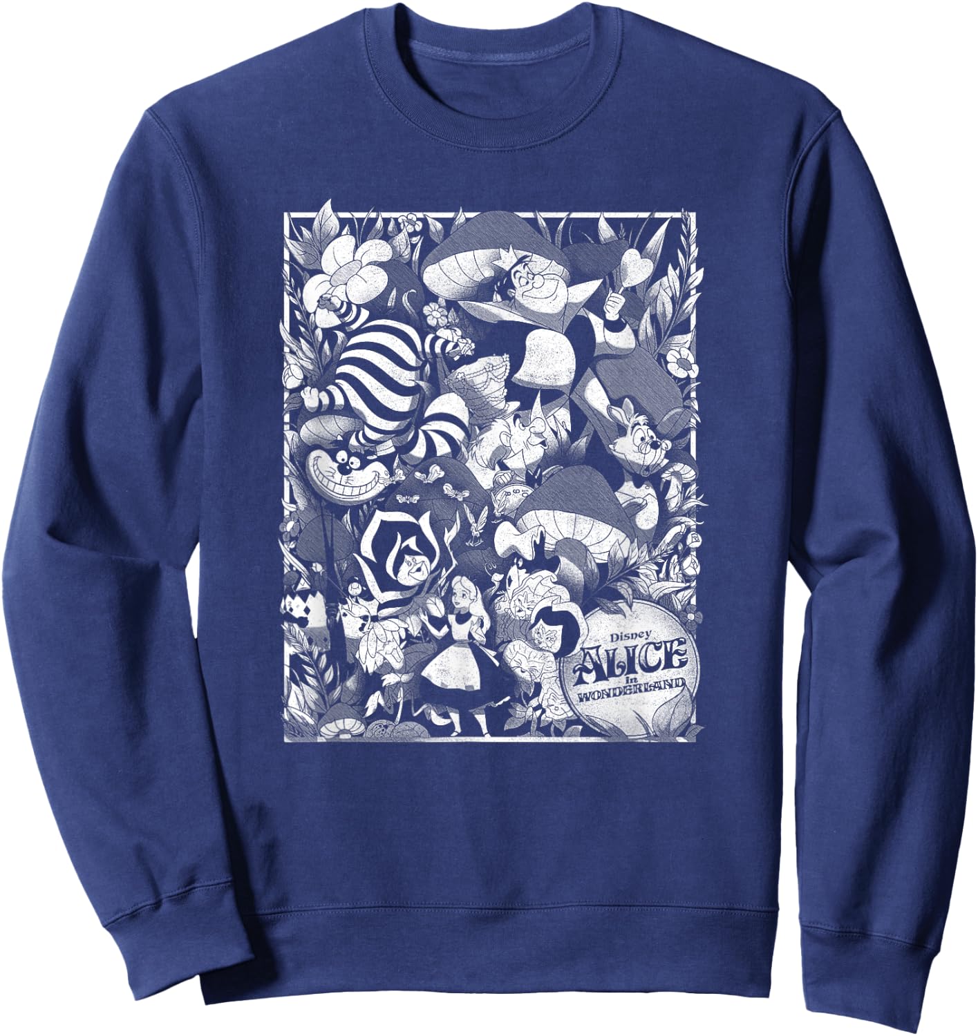 Disney Alice In Wonderland Group Collage Poster Sweatshirt - Sweatshirt | Navy