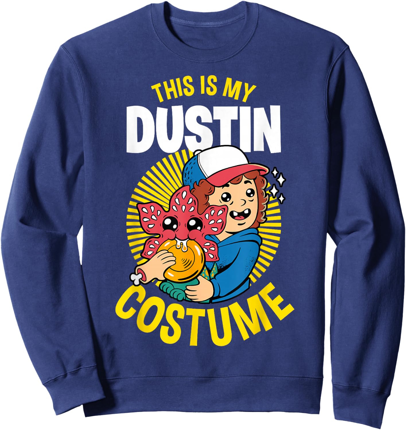 Stranger Things Halloween This Is My Dustin Costume Sweatshirt - Sweatshirt | Navy