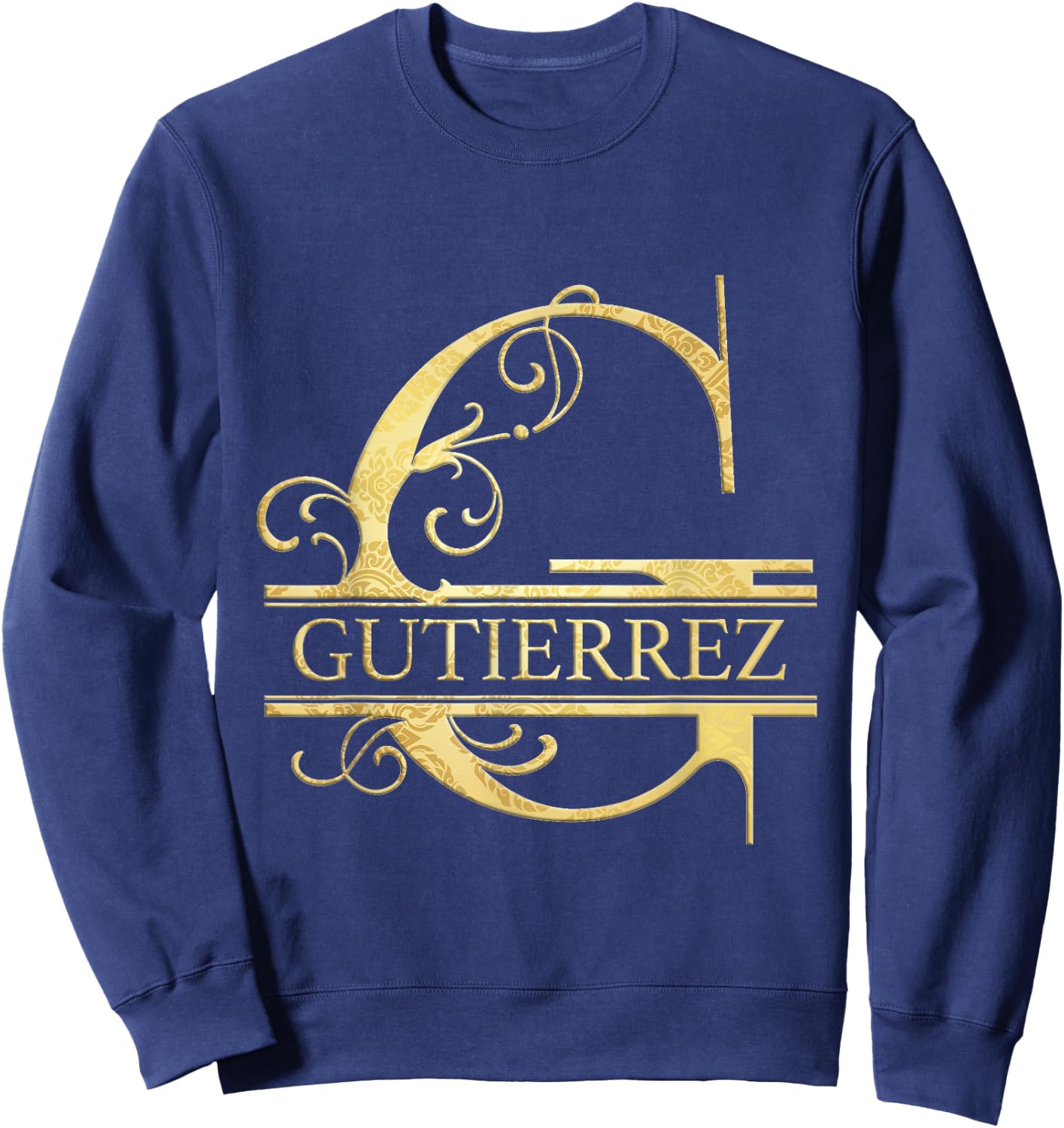 Gutierrez Name Sweatshirt - Sweatshirt | Navy