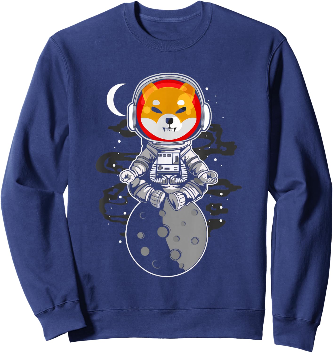 Shiba Inu Spacesuit Moon Shib Army Crypto Token Coin Sweatshirt - Sweatshirt | Navy