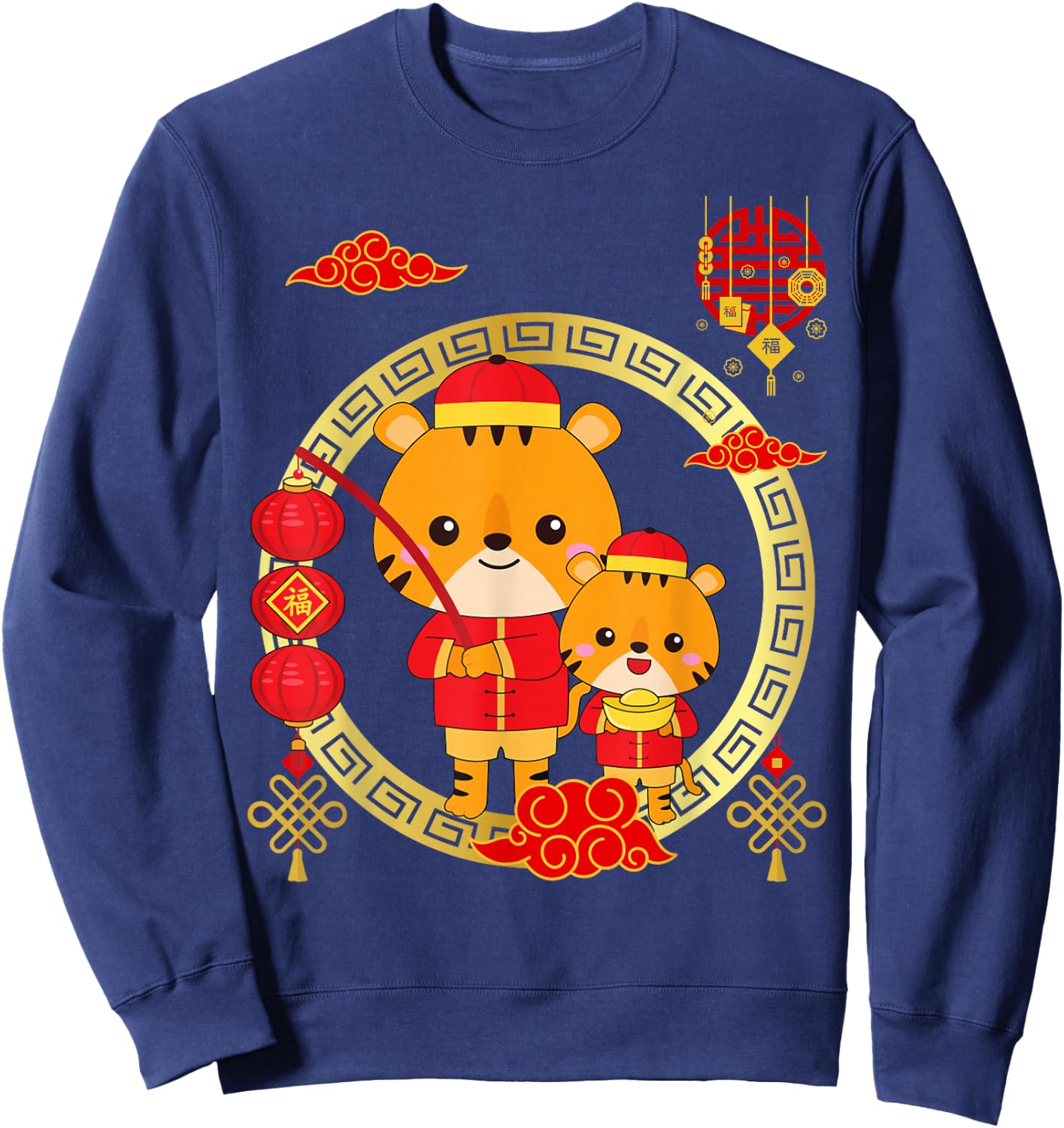 Year of the Tiger Chinese New Year 2026 Kids Toddlers Family Sweatshirt - Sweatshirt | Navy