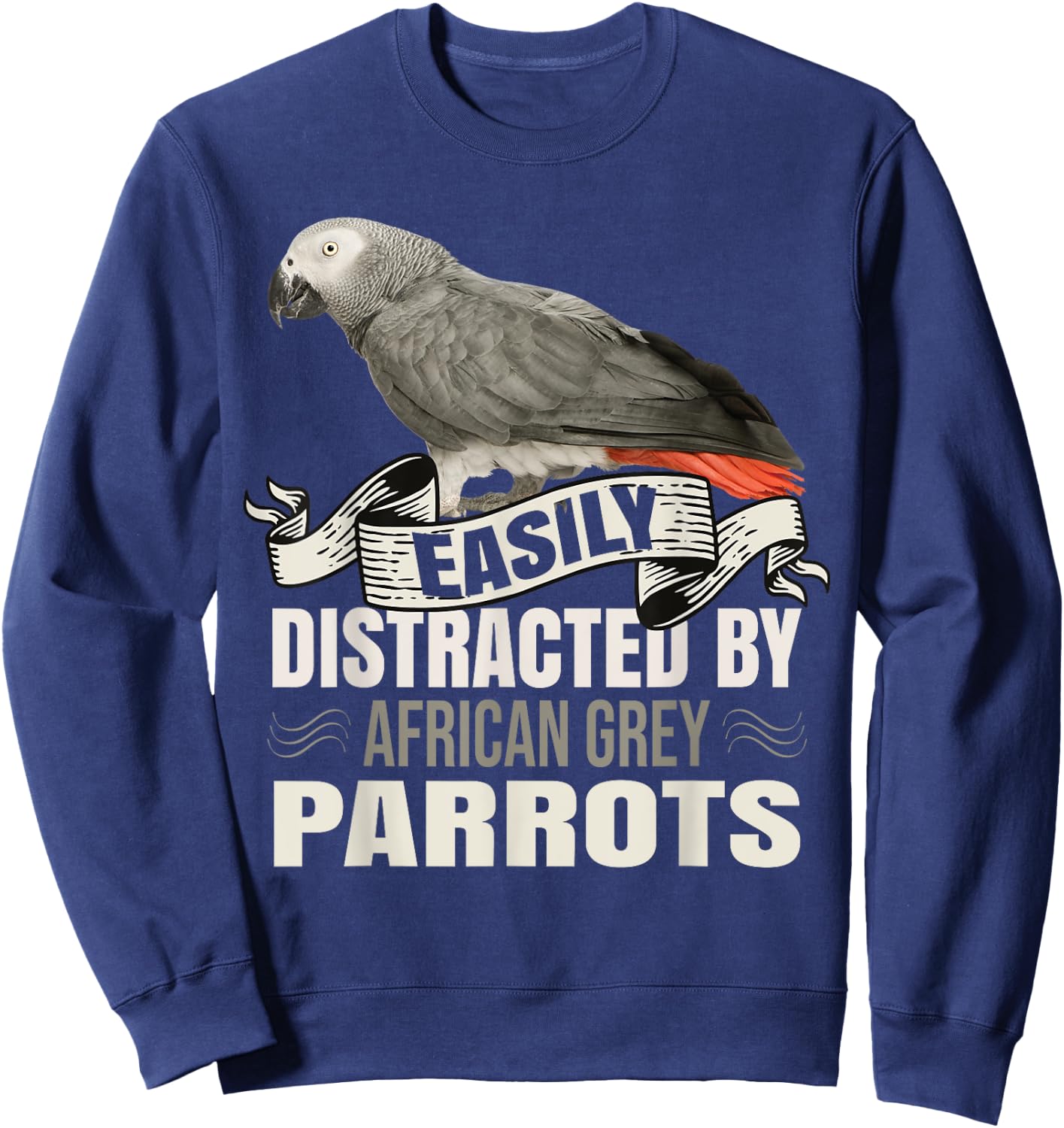 Funny African Grey Parrot Accessories For Zookeepers Sweatshirt - Sweatshirt | Navy