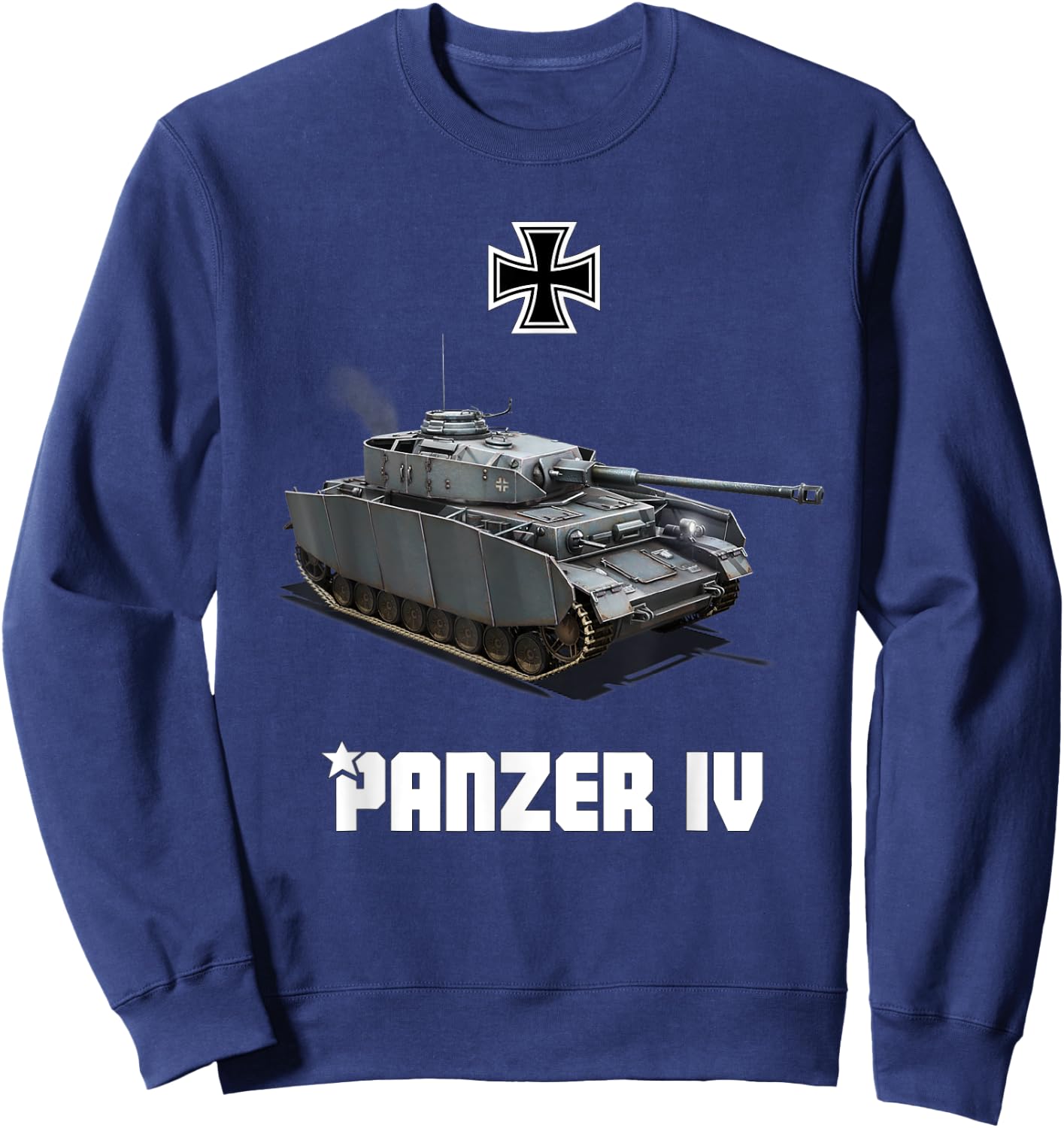 Panzer IV Ausf.G and H German Medium Tank WW2 Military Sweatshirt - Sweatshirt | Navy