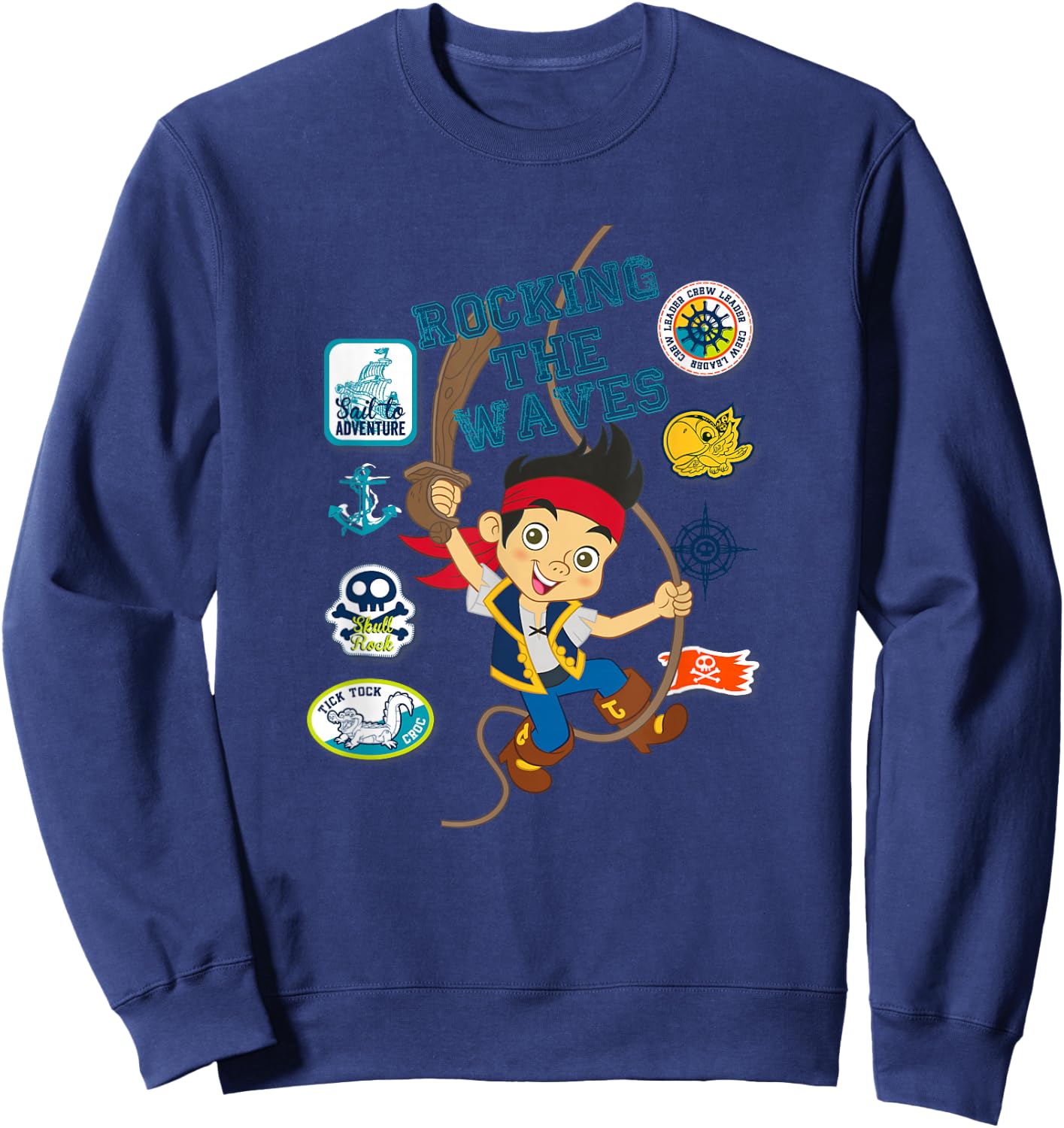 Disney Jake and The Never Land Pirates Rocking The Waves Sweatshirt - Sweatshirt | Navy