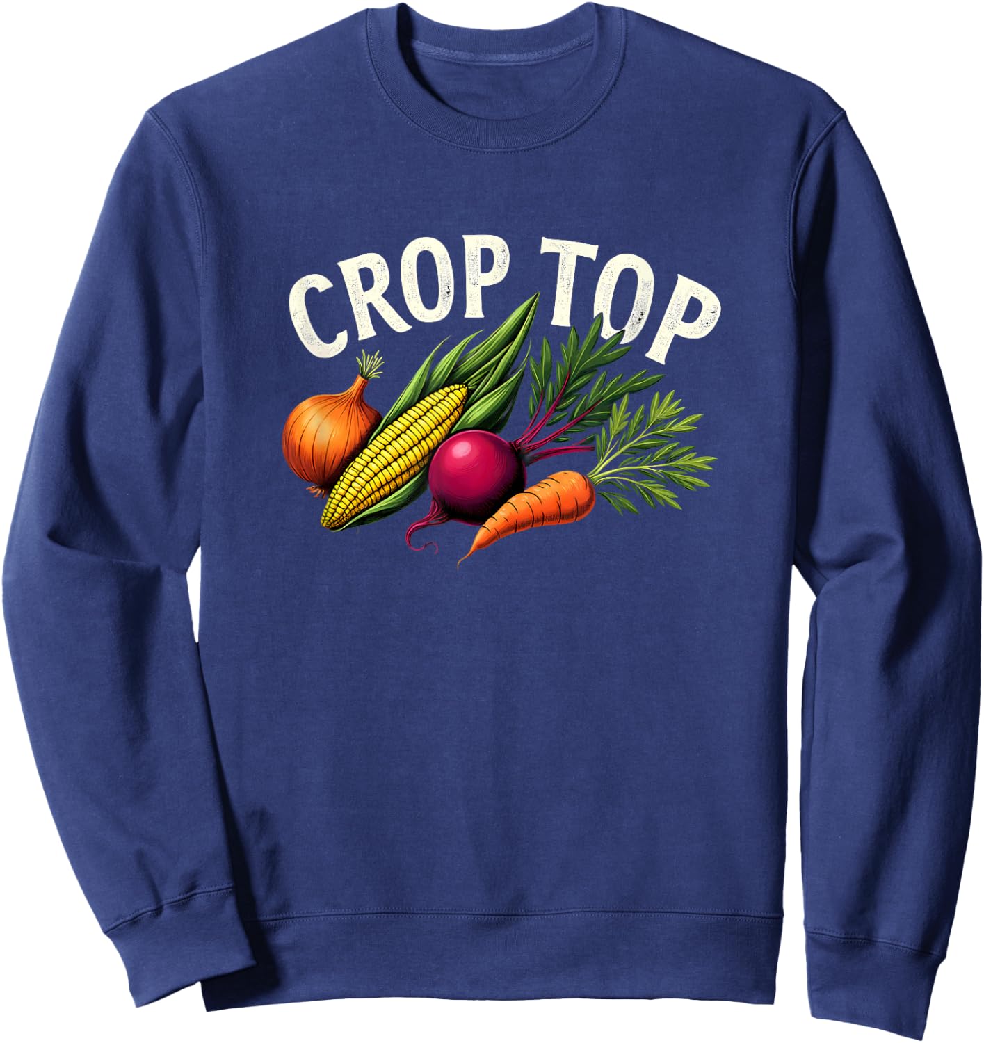 Farming Vegetable Crop Top Sweatshirt - Sweatshirt | Navy