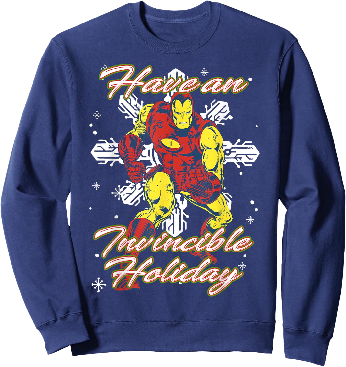 Marvel Iron Man Have An Invincible Holiday Christmas Sweatshirt - Sweatshirt | Navy