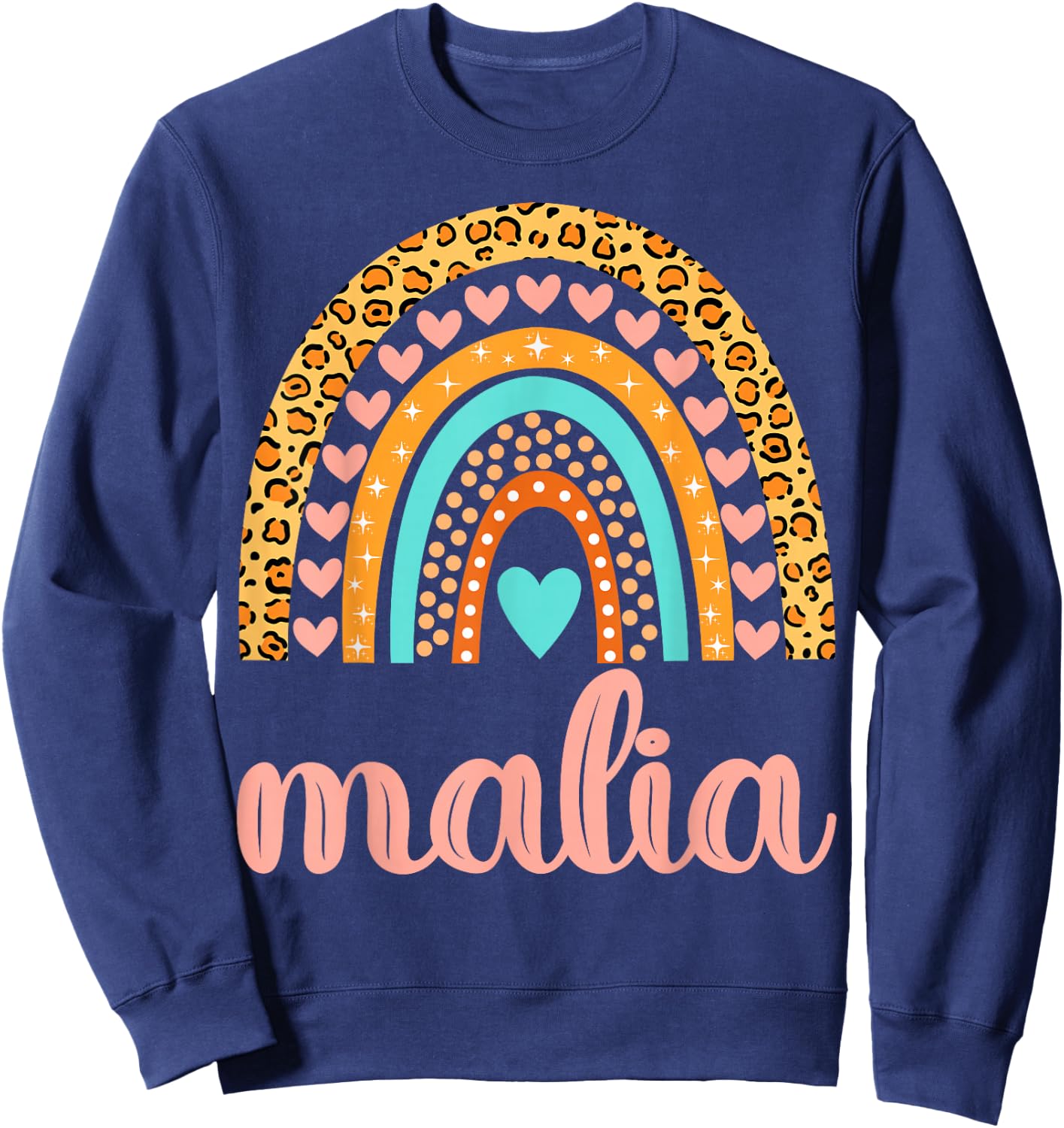 Malia Malia Name Birthday Shirt Gift Sweatshirt - Sweatshirt | Navy