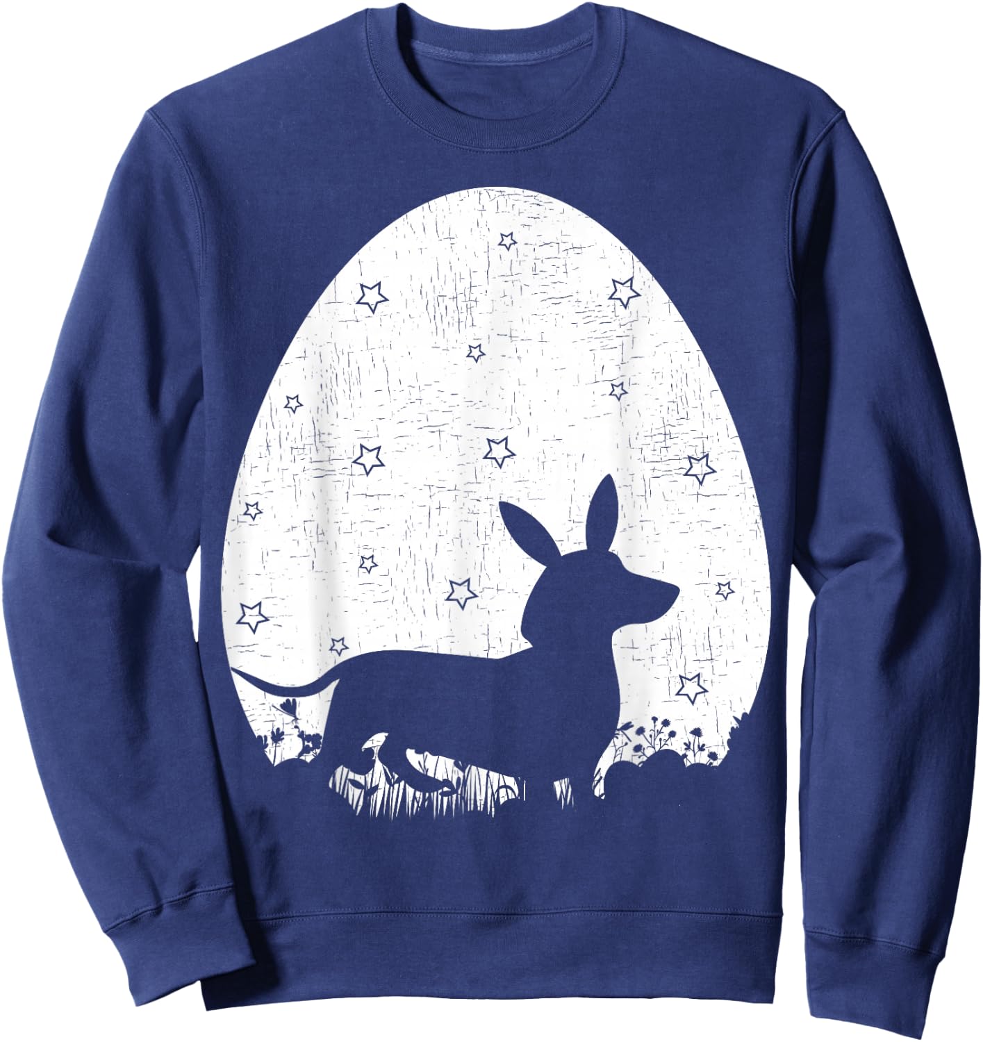 Easter Egg Vintage Retro Style Dachshund Dog Easter Sunday Men Women Girls Kids Sweatshirt - Sweatshirt | Navy