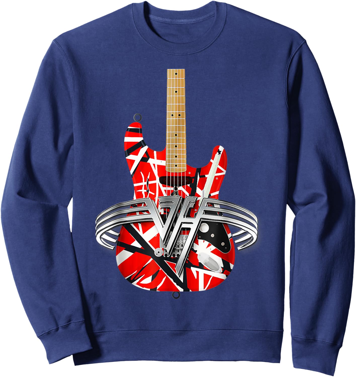Vintage Classic Rock Red Guitar Lovers Gifts Women Sweatshirt - Sweatshirt | Navy