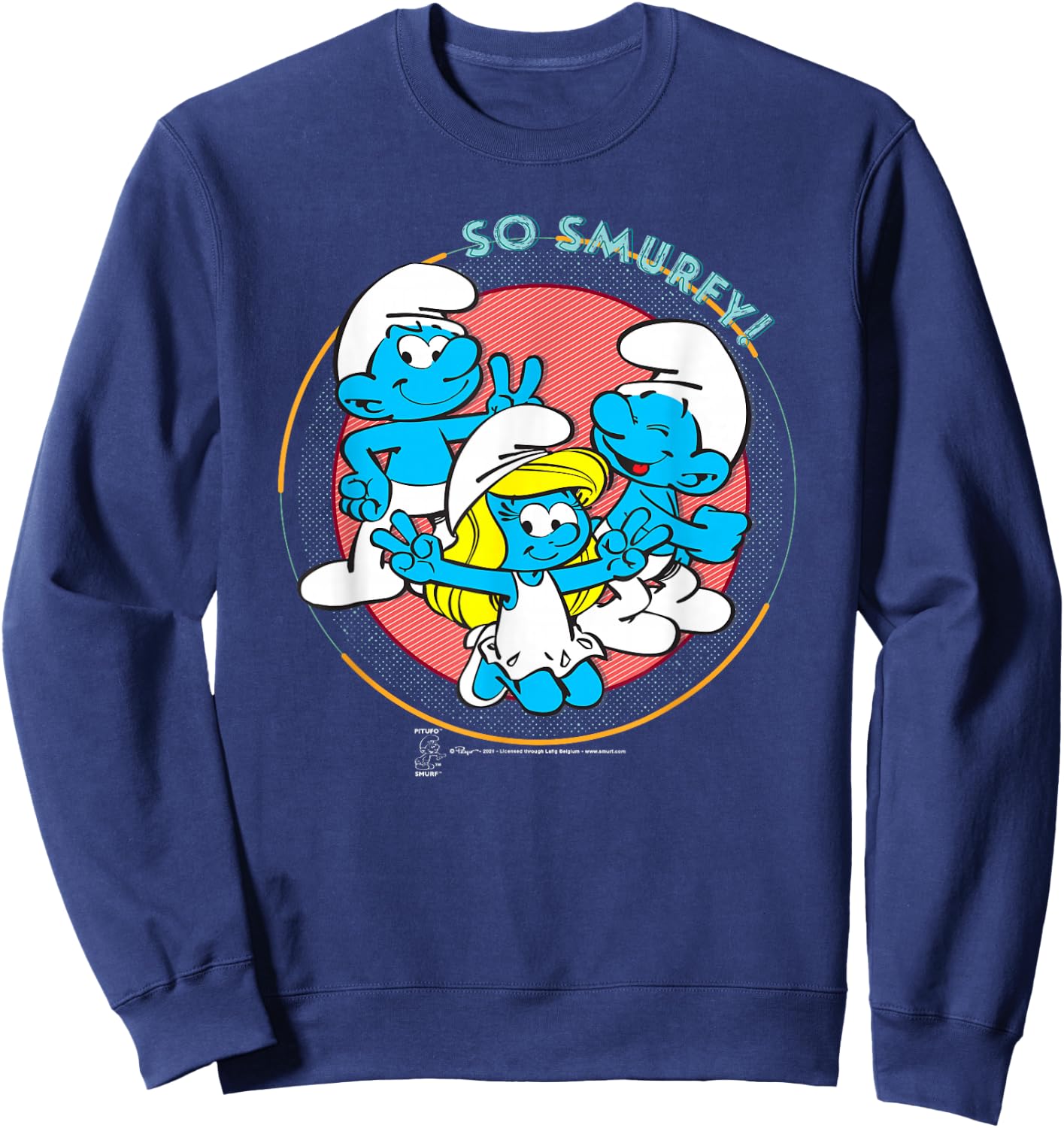 Smurfs The Smurfs Smurfette Jokey So Smurfey! Sweatshirt - Sweatshirt | Navy