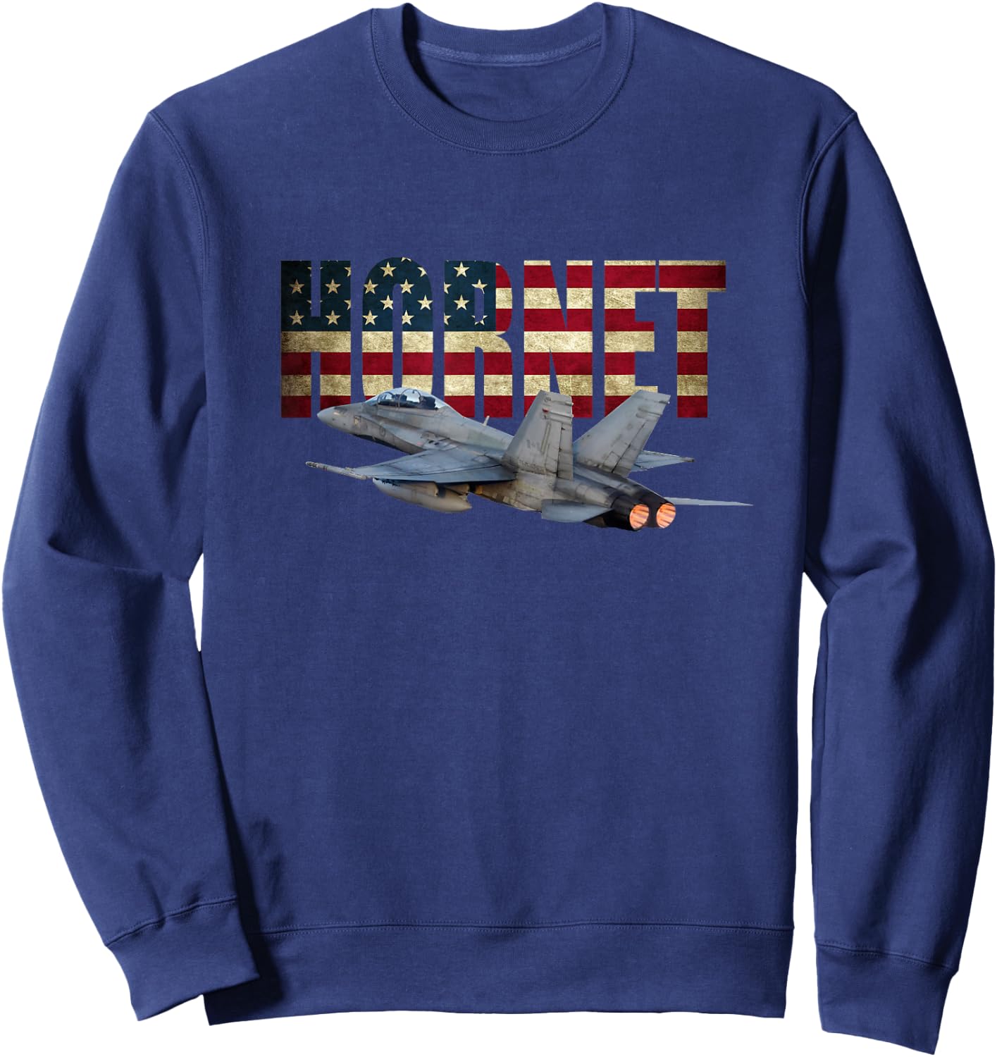 F-18 FA-18 Super Hornet Sized Sweatshirt - Sweatshirt | Navy