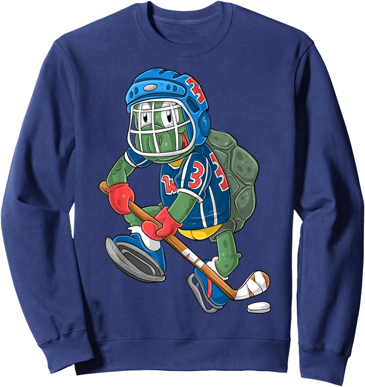 Ice Hockey Player Turtle Sweatshirt - Sweatshirt | Navy